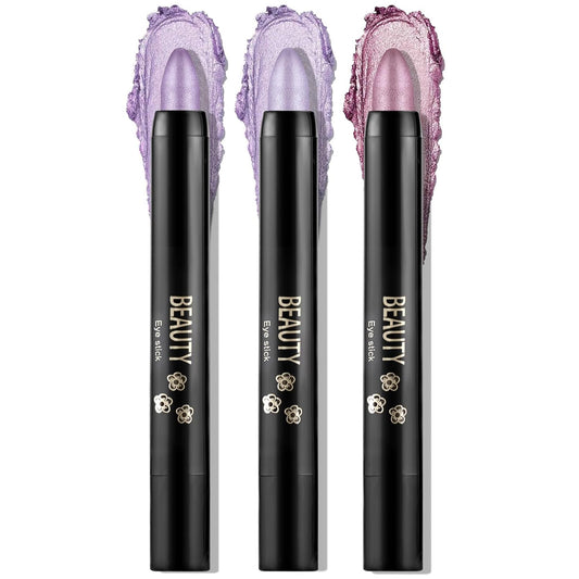 Boobeen 3PCS Cream Eyeshadow Pencil Crayon Waterproof Brightener Stick Shimmer Pen Create Glitter Eye Makeup, Easy to Use | alldaygood beauty
