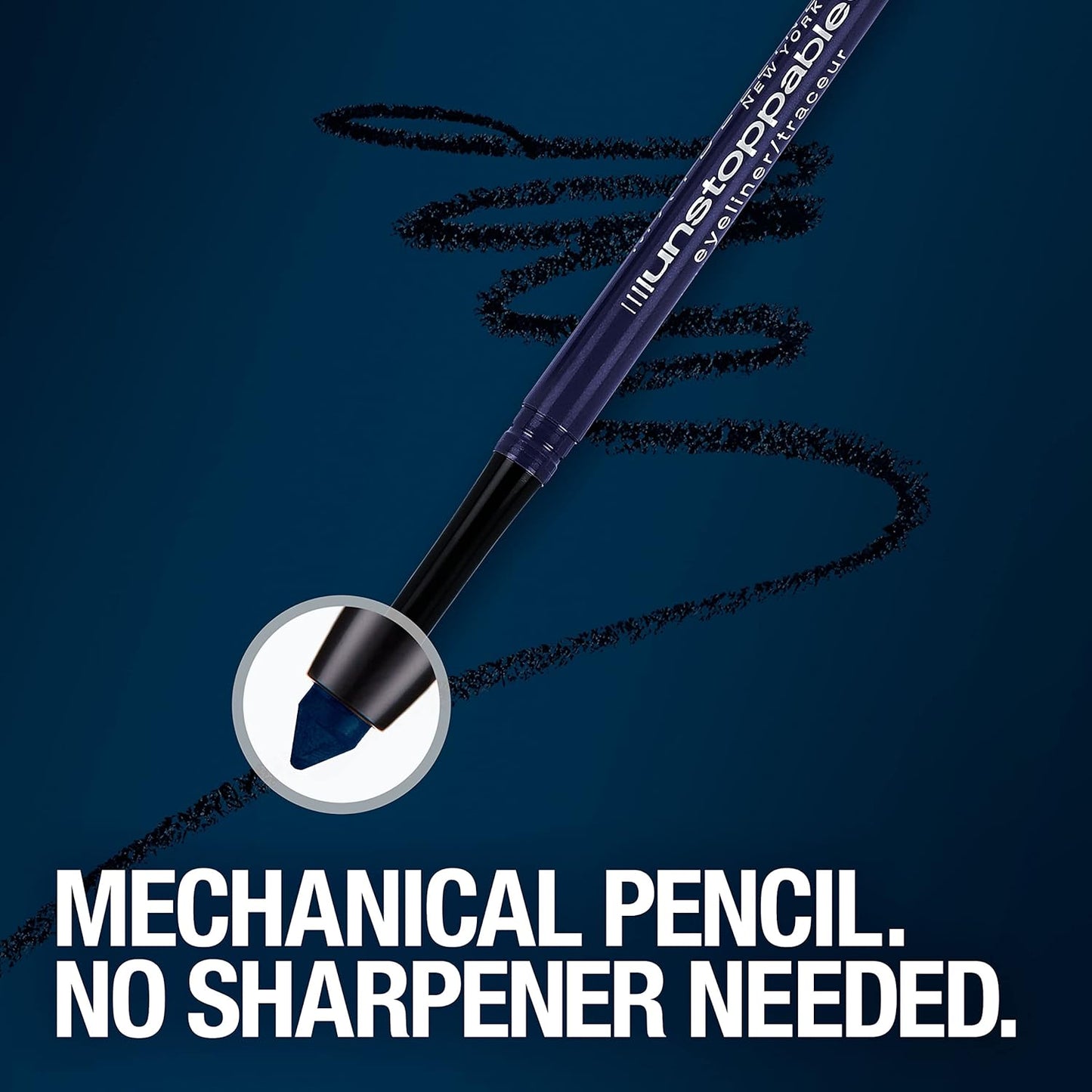 Maybelline Unstoppable Waterproof Mechanical Brown Eyeliner Pencil, Easy to Apply, Smooth Glide, Up to 24 Hour Wear, Espresso