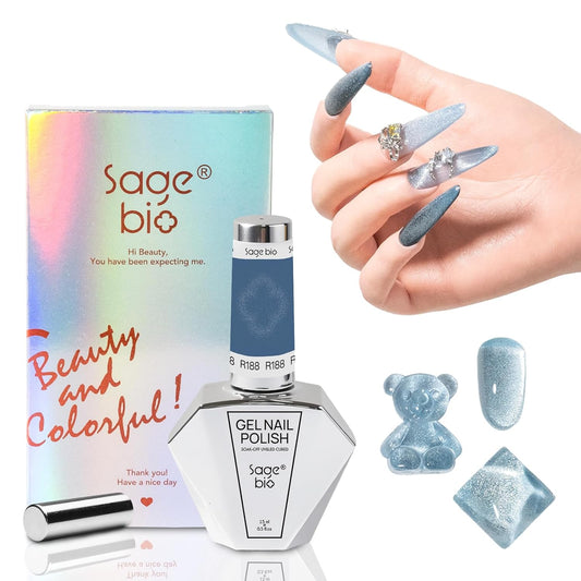 Multifunctional Cat Eye Gel Nail Polish, No Base or Top Coat Required, 15ml, Lasts Up to 4 Weeks, UV/LED Cured, Easy Application, R188 | alldaygood beauty