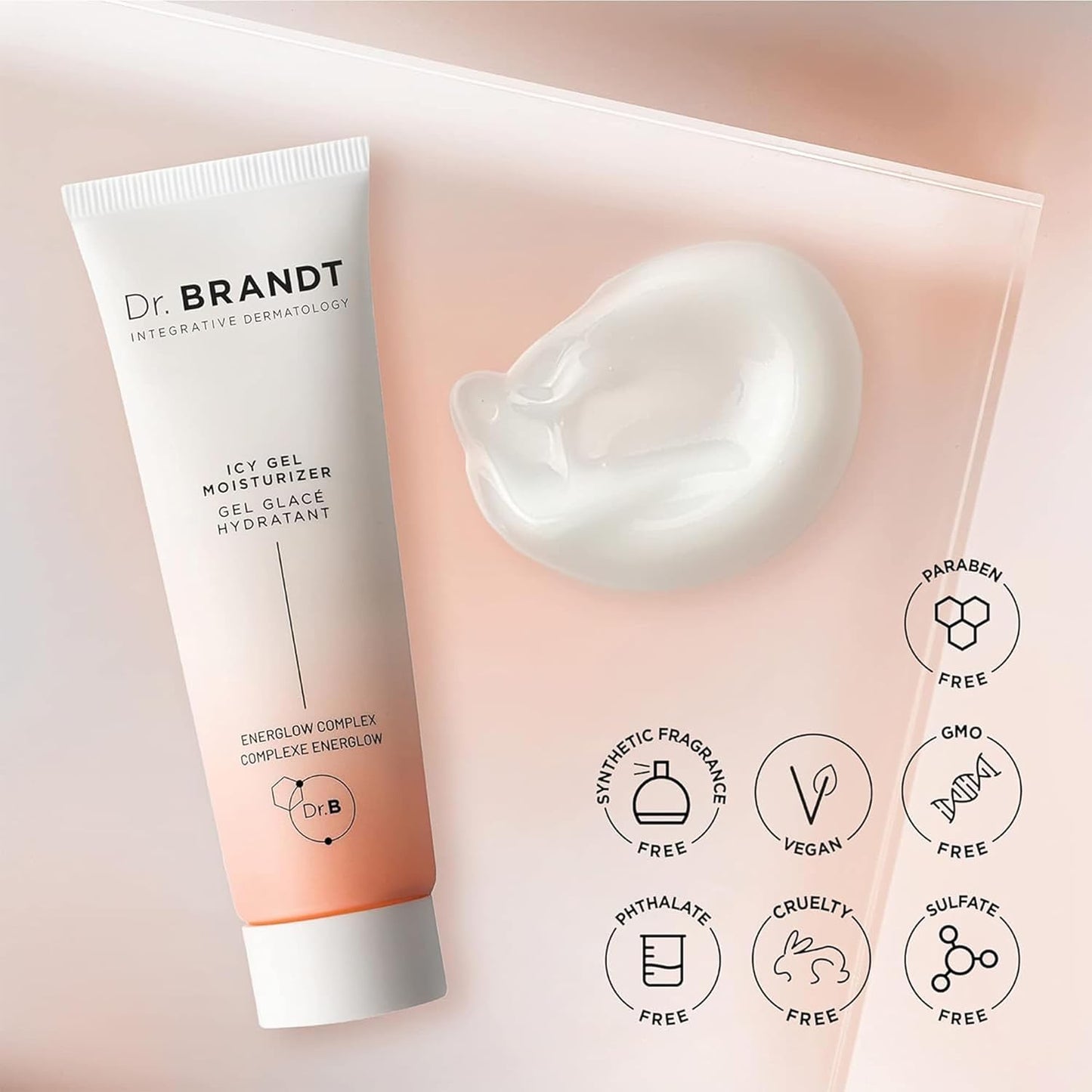 Dr. Brandt iD-Stress Icy Gel Moisturizer - Specifically Designed to Hydrate and Moisturize Your Skin - For A Glowing, Youthful-Looking Complexion - Full (1.7 fl oz) + Mini (0.24)