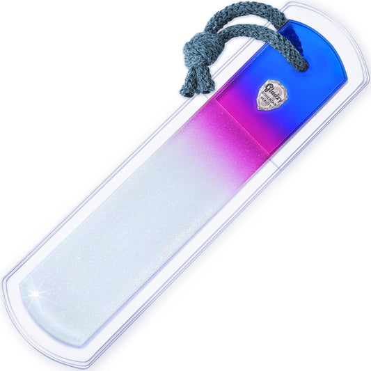 Genuine Czech Glass Foot File - Two-Sided Different Grit Surface, Gentle Callus Remover, Pedicure & Spa Rough Skin Scrubber, Professional Toenail and Heels Care, EU Quality, Large Size | alldaygood beauty