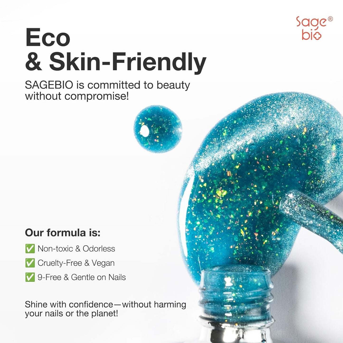 15ml Cat Eye Gel Nail Polish with Magnet Shimmer Glass Bead Effect 14