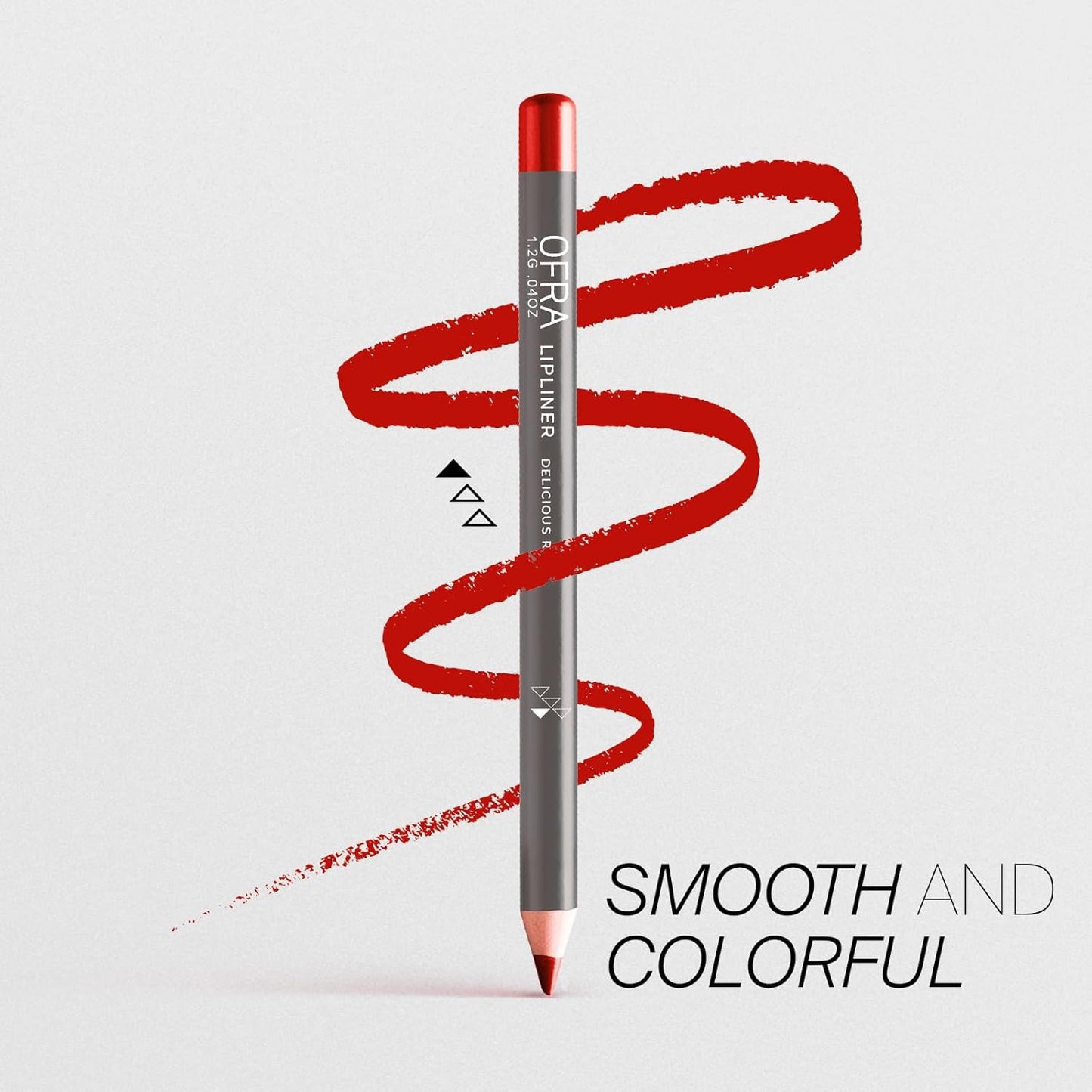 Ofra Lipliner Pencil - Delicious Red| High-Pigment Lipliner for Defining & Shaping Lips | Long-Lasting Wear Lipliners | Glide-On Formula for All-Day Perfection | 0.04oz