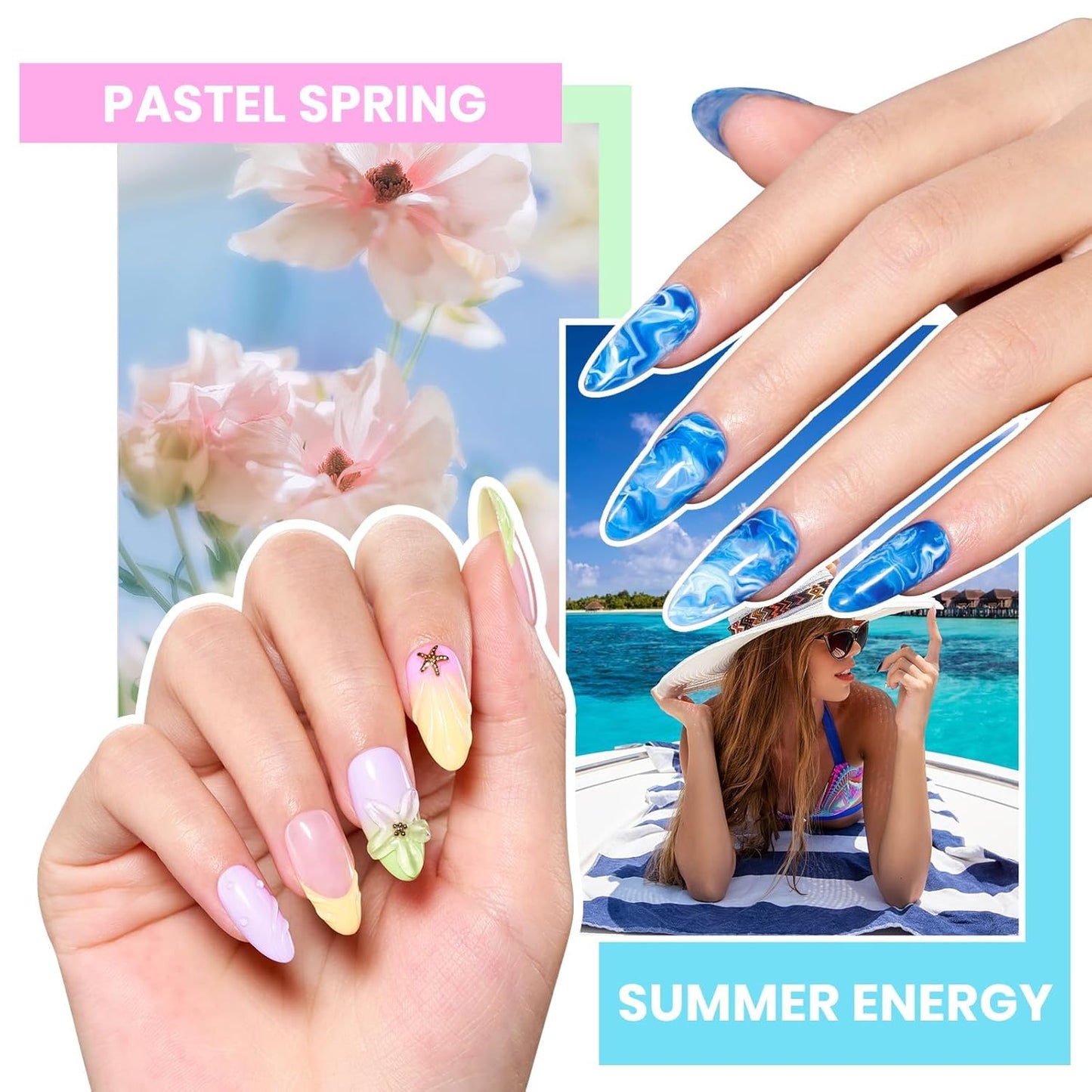 Beetles Gel Nail Polish Kit with U V Light, 100 Colors Gel Polish 133 Pcs Nail Stuff Kit for All Seasons with Base and Matte&Glossy Top Coat Infinite Inspirations Soak Off Gifts for Women Girls Teen