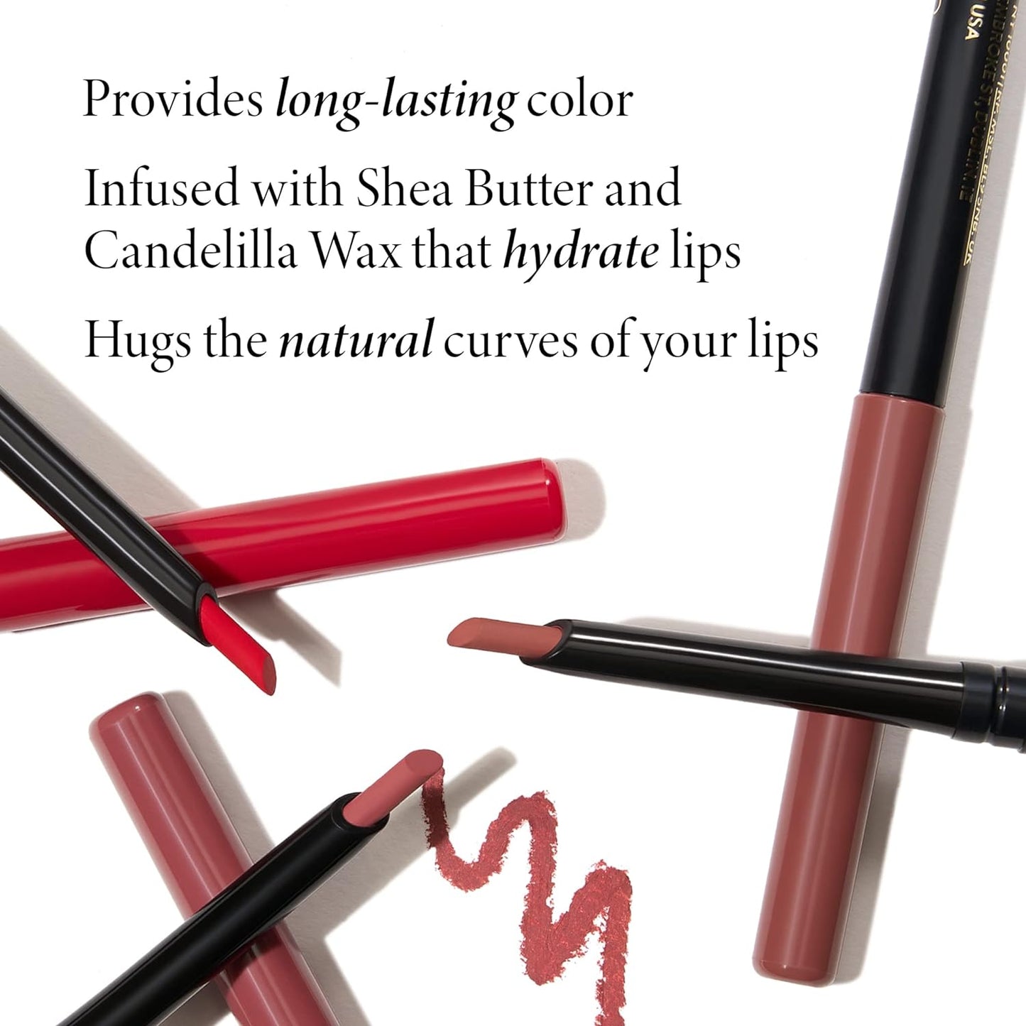 LAURA GELLER NEW YORK Modern Classic Lip Liner, Luxurious Creamy Long Lasting Lip Liner, Prevents Feathering and Fading, Ritzy Red