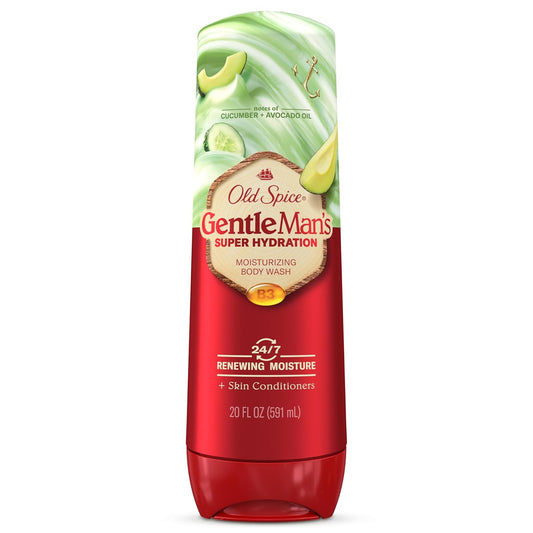 Old Spice Super Hydration Body Wash GentleMan’s Blend, Cucumber + Avocado Oil Scent for Deep Cleaning and 24/7 Renewing Moisture, 20 oz | alldaygood beauty