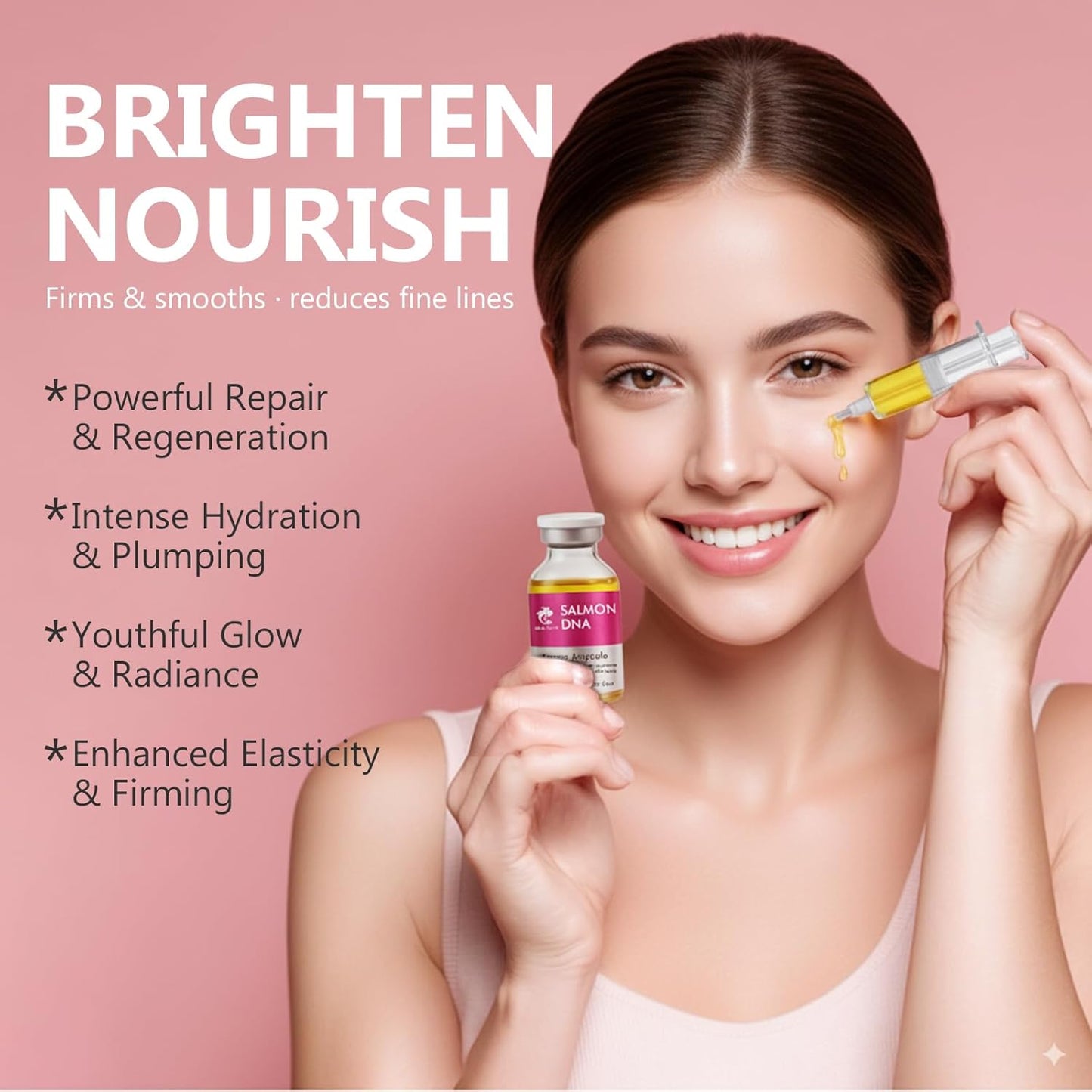 Salmon DNA Ampoule, Microneedling Serum, Anti-Wrinkle & Scar Removal for Face and Body, Salmon DNA Serum Ampoule Anti-wrinkle and Enhance Barrier Function