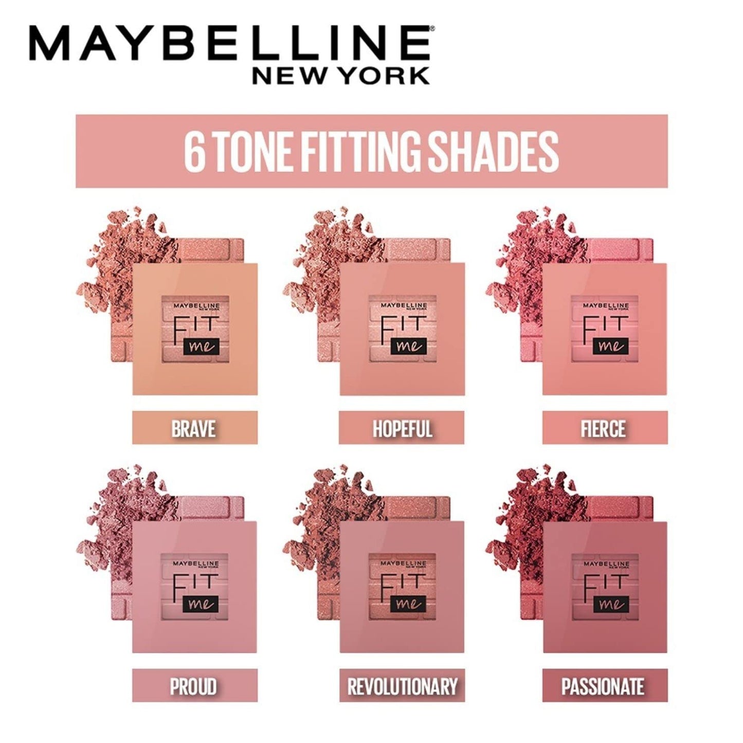 Maybelline Fit Me Blush, Lightweight, Smooth, Blendable, Long-lasting All-Day Face Enhancing Makeup Color, Wine, 1 Count (Pack of 4)