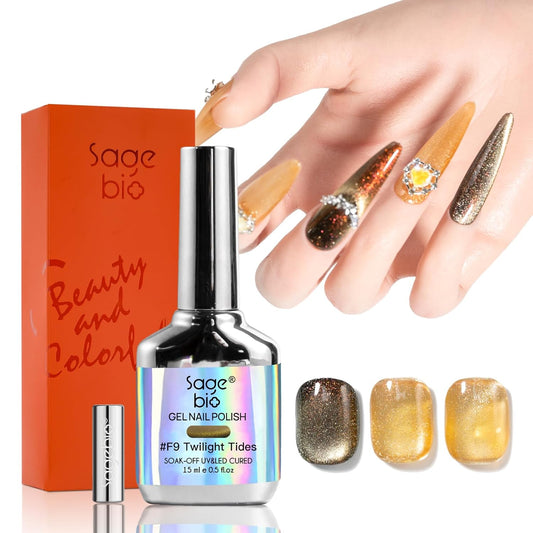 Cat Eye Gel Nail Polish, 15ml Magnetic Gel, High-Gloss Finish, Long-Lasting, DIY Manicure Kit with Magnet Stick, Stunning 3D Magnetic Effect, 06 | alldaygood beauty