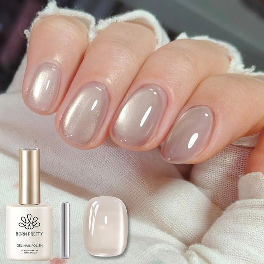 Born Pretty Cat Magnetic Eye Gel Nail Polish, Pink Moonlight Cat Magnetic Gel Nail Polish Delight Magnetic Nail Polish for Nail Art Manicure Salon DIY at Home 15ML | alldaygood beauty