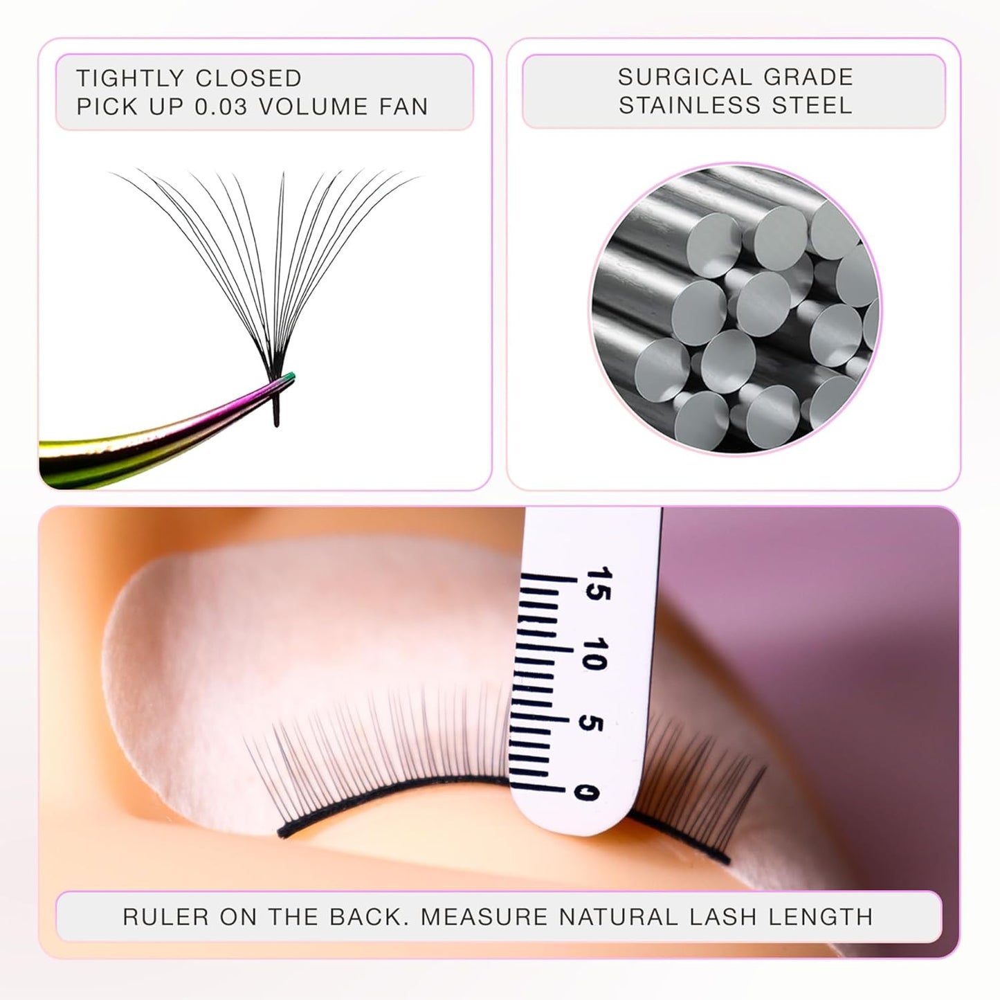 Curacoro Lash Tweezer - Professional & Precision Fiber Tip Grip Lash Tweezers for Eyelash Extensions, Multi Shapes & Purposes Tweezers for Volume, Isolation & Classic Lashes (Gold, Girl Boss)