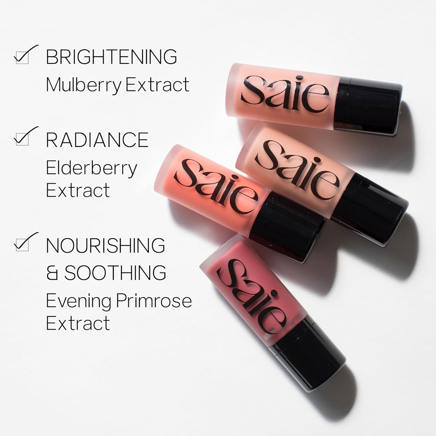 Saie Dew Liquid Blush for Cheeks - Hydrating Cream Blush Stick with a Blendable + Buildable Formula - Skincare Infused Dewy Cheek Tint for a Natural Flush - Glowy Makeup Essential - Spicy (.40 oz)