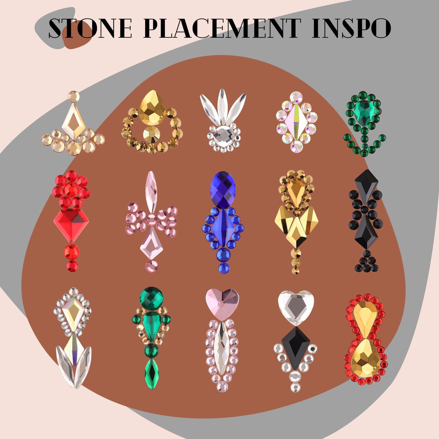 3220Pcs AB Glass Nail Rhinestones 120Pcs Multi Shapes Flatback Gems Crystal + 3100Pcs 1.5-4mm Round Beads, Manicure Diomand Jewelry Gemstones for Nail Design Makeup Acrylic Nails Decoration