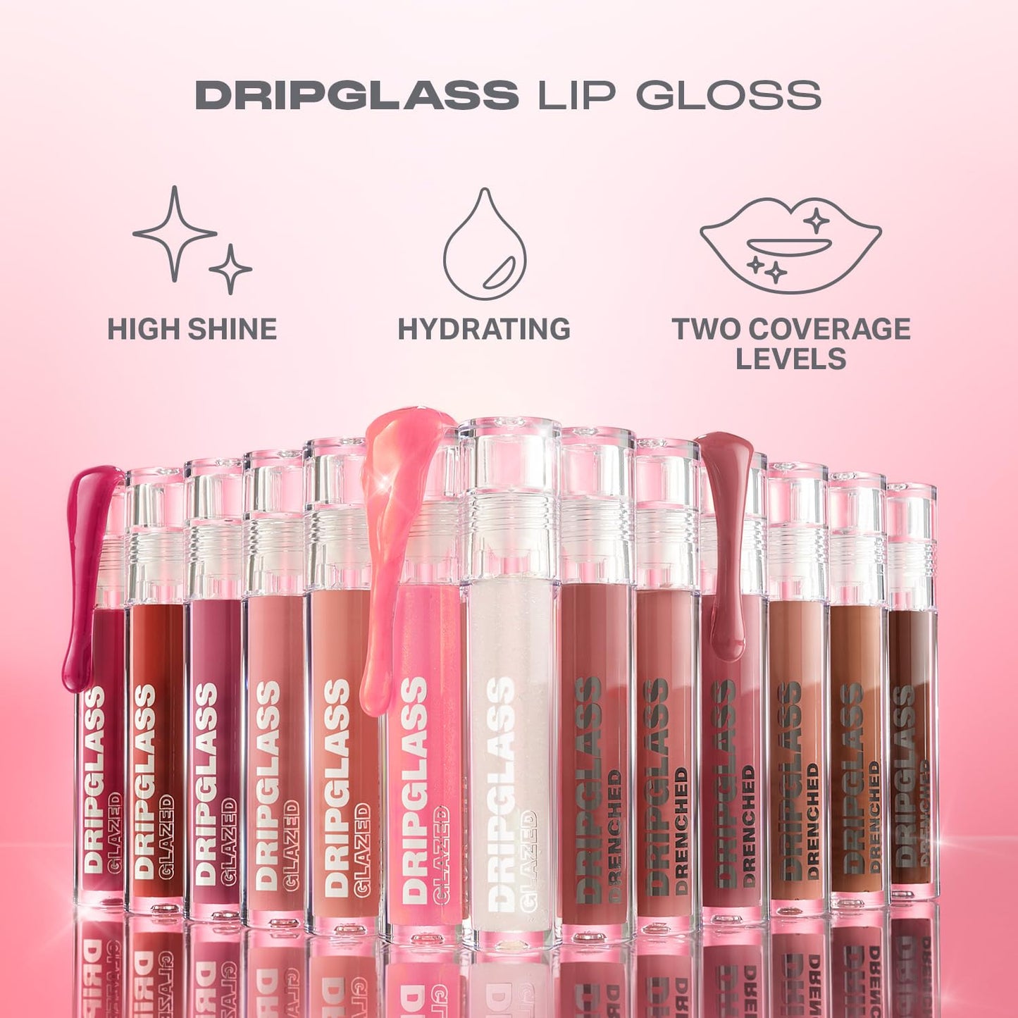 MORPHE Dripglass High Shine Lip Gloss - Glazed, Semi-Sheer & Nourishing Lip Makeup - Buildable Formula Infused with Plant-Derived Squalane & Vitamin E - Polished Peach (0.13 oz)