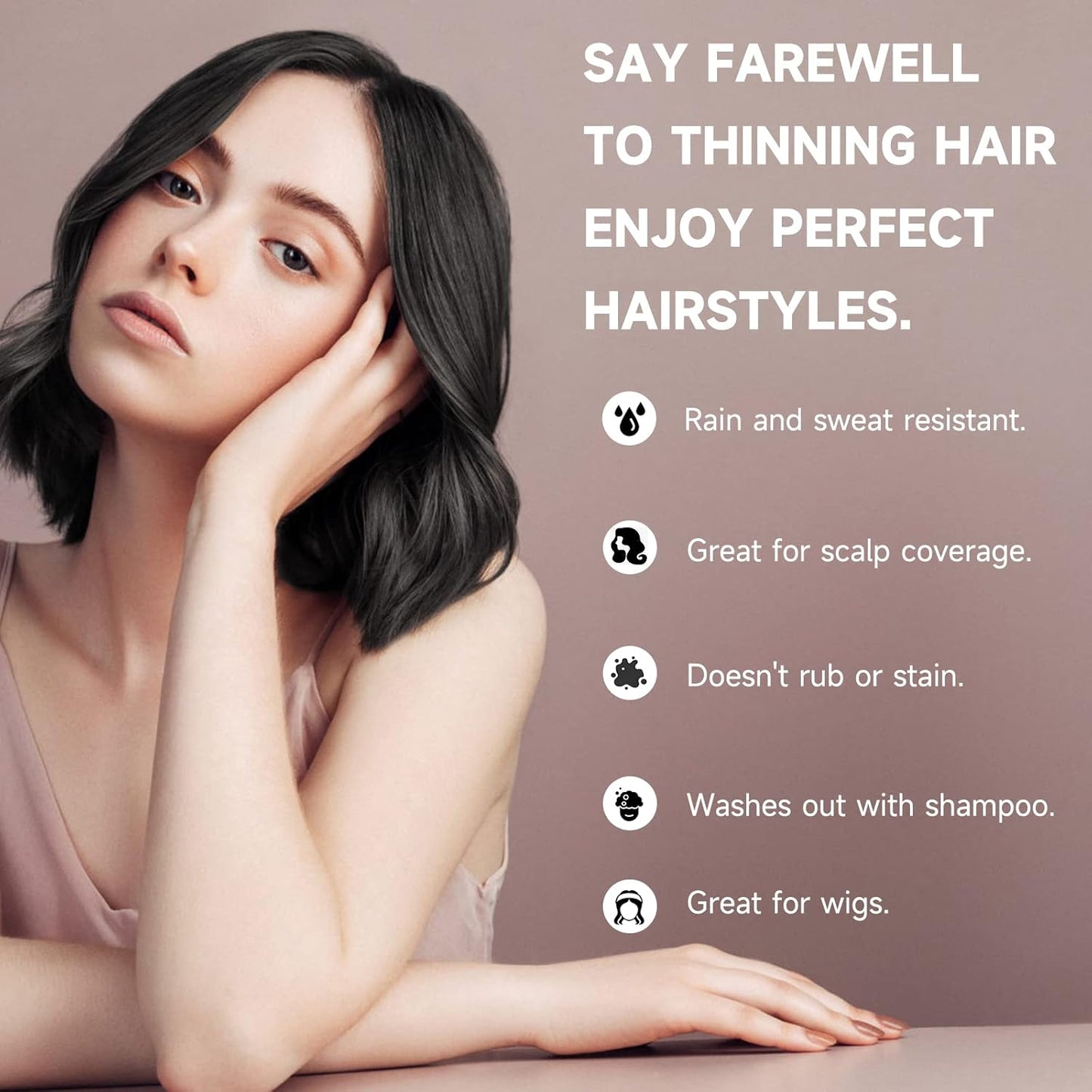 Root Touch Up Powder, Instantly Gray Hair Cover Up, Women Color Root Coverage Shadow Powder for Thinning Grey Hairline, Men Roots Concealer for Hair Loss Beard Line Eyebrow, Light Brown