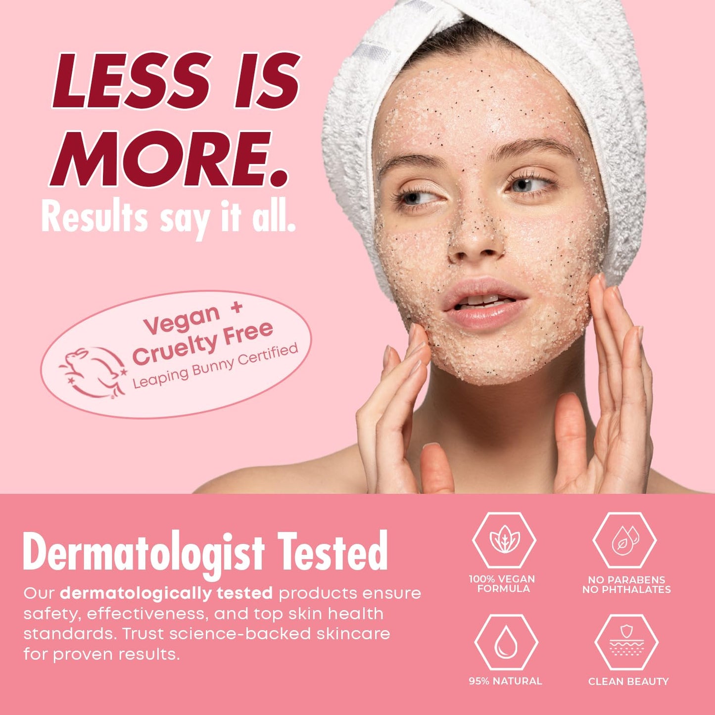 Collagen Facial Scrub - Dermatologist Tested, Anti-Aging, Hydrates & Improves Firmness, Korean Skin Care, 95% Natural, Clean Beauty, Non - GMO, Cruelty - Free - 1 Pack