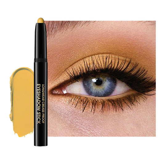 Eyeshadow Stick, Shimmer and Matte Cream Eye Shadow Brightener Sticks Eyeliner Pencil Crayon, Waterproof Long Lasting Eye Highlighter Stick Makeup,0.056 Oz(#7-Sun) | alldaygood beauty