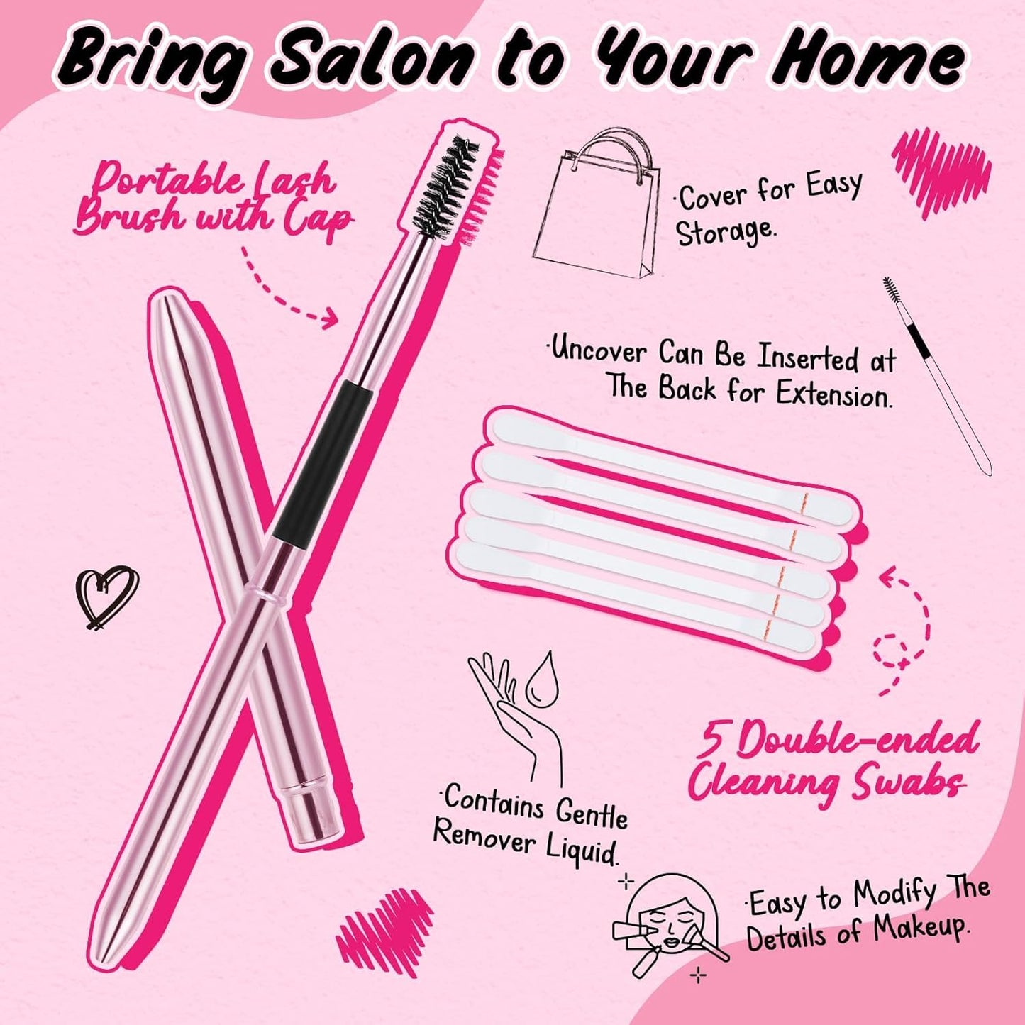 Lash Bond and Seal Cluster Lash Glue & Seal Waterproof Bond and Seal Cluster Lash Glue for DIY Eyelash Extensions Waterproof Strong Hold (5ml+5ml, Black Bond & Clear Seal)