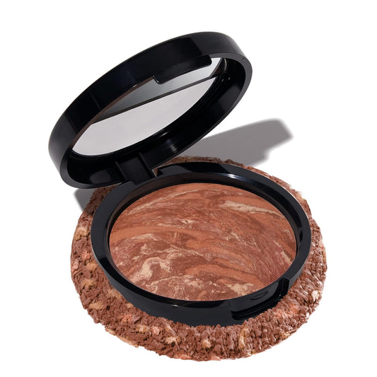 LAURA GELLER NEW YORK Baked Bronze-N-Brighten Bronzer Powder - Deep - Natural Bronze Glow | alldaygood beauty