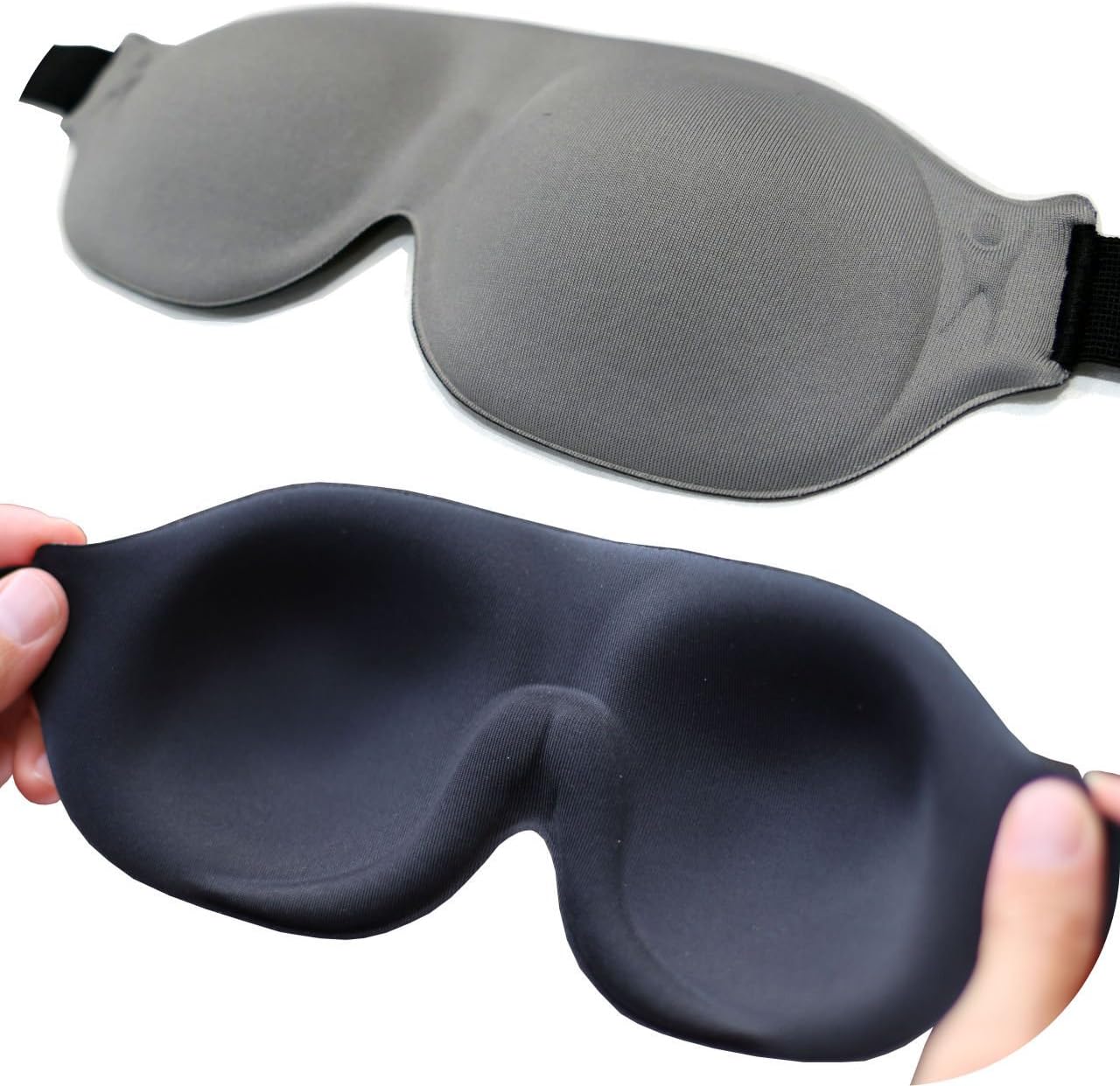 ComfyMed® Sleep Mask CM-EM17 - Best Night and Travel 3D Eye Mask for Men and Women (Grey)
