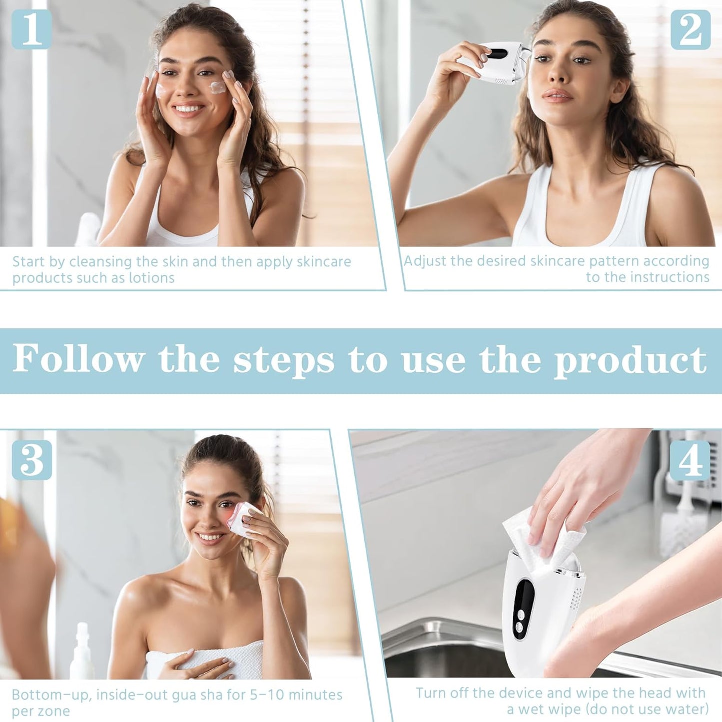 Electric Gua Sha Facial Tool, Upgraded Hot&Cold Dual-Mode Face Neck Massager, Face Sculpting Tool/Lift Device -Heated&Ice &Vibration&Red Massager, Anti-Aging&Wrinkles, Puffiness, Double Chin