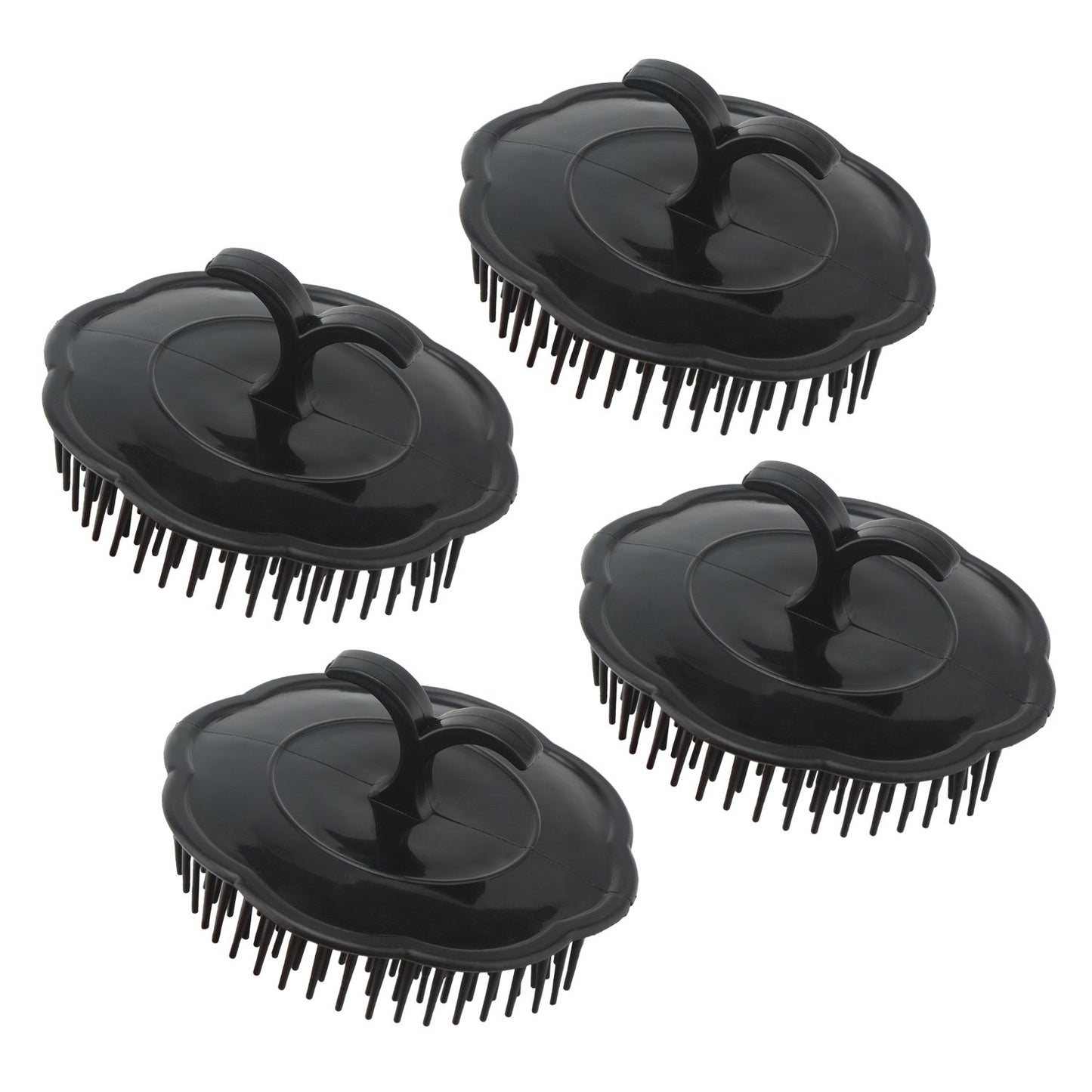 Segbeauty Mens Shampoo Brush, 4pcs Scalp Massage Brushes, Massage Hair Brush Floriated Shower Comb for Deep Cleaning Hair Men's Hand Brush Plastic Growth Beard Brush Pet Grooming Round Palm Brush