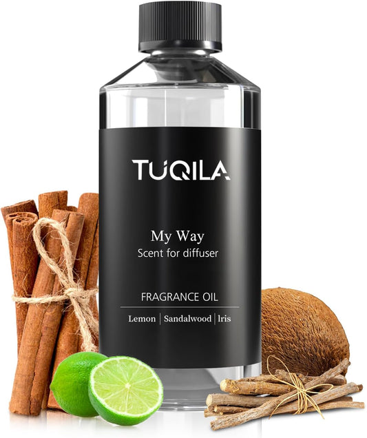 My Way 500ML Hotel Luxury Essential Oil for Diffuser, 5 Star Hotel Scent Oil (Sandalwood, Lemon, Lirs) Long-Lasting Premium Fragrance Oils, Idea Spa & Waterless for Home, Office, Car