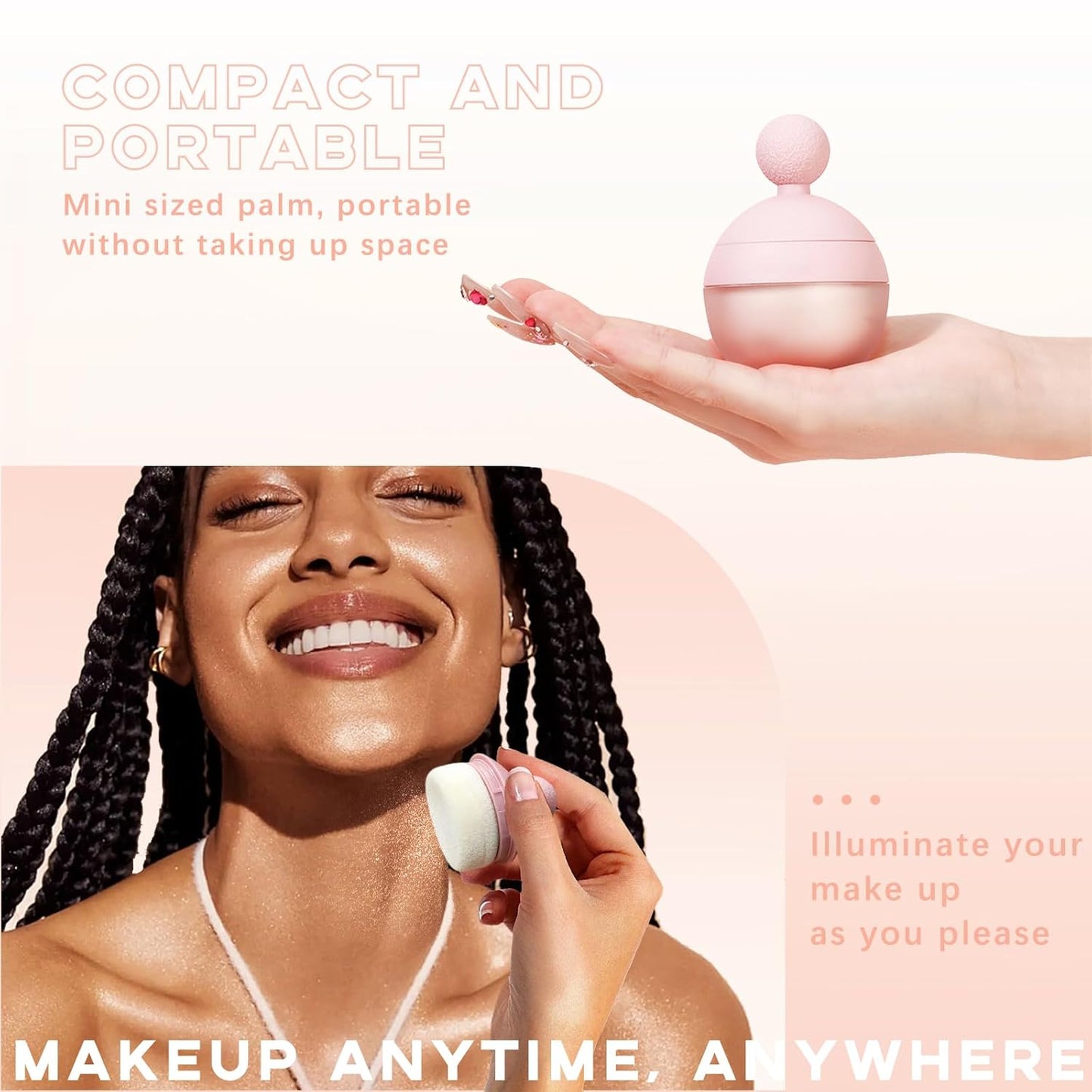 Highlighter Makeup Powder, Body Shimmer Sparkle Face Highlighter Powder ball, High Gloss Shiny Illuminator Cosmetic for Christmas Party Rave, Multi-Use Diamond Glitter Makeup Gift for Women02#