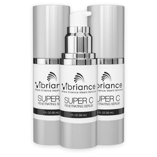 Vibriance Super C Serum for Mature Skin - All-in-One Vitamin Formula Hydrates, Firms, Lifts, Smooths, Targets Age Spots, Wrinkles, 1 fl oz - Pack of 3