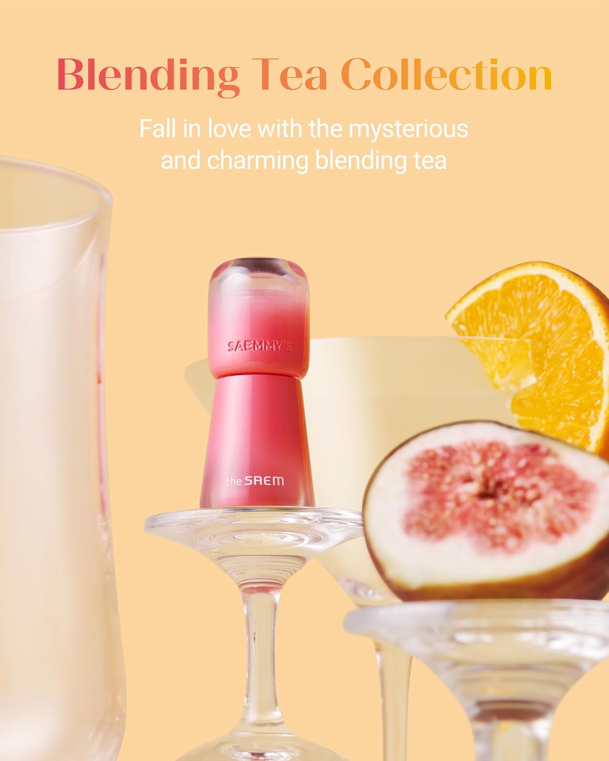 THESAEM Saemmy's Ade Shot Tint - Korean Lip Tint, Water Gel Lip Stain with Plump Glowy Moisturizing Finish, Buildable Radiant Gloss, Long-Lasting Comfort, 0.1 fl.oz. (10 Peach Palm)