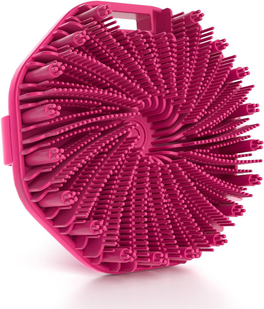 Silicone Body Scrubber, Exfoliating Body Wash Scrubbers Exfoliator, Shower Body Brush for Effective Showering Exfoliation and Gentle Massage (Red)