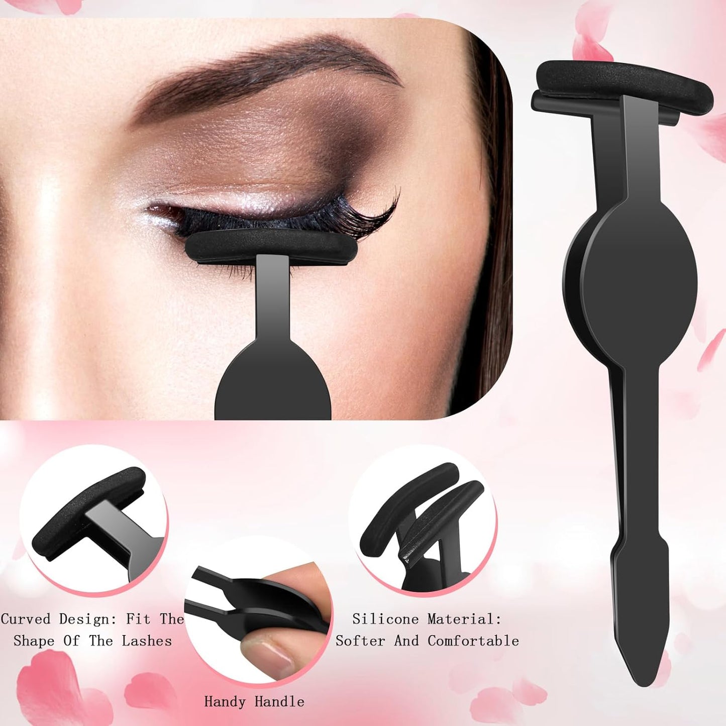 Eyelash Applicator Tool – 5-in-1 Lash Applicator Tool Set with Eyelash Extension Tweezers, Scissors, Brush – Professional Eye Lash Applicator Tools for DIY Eyelash Extensions, Cluster Lashes