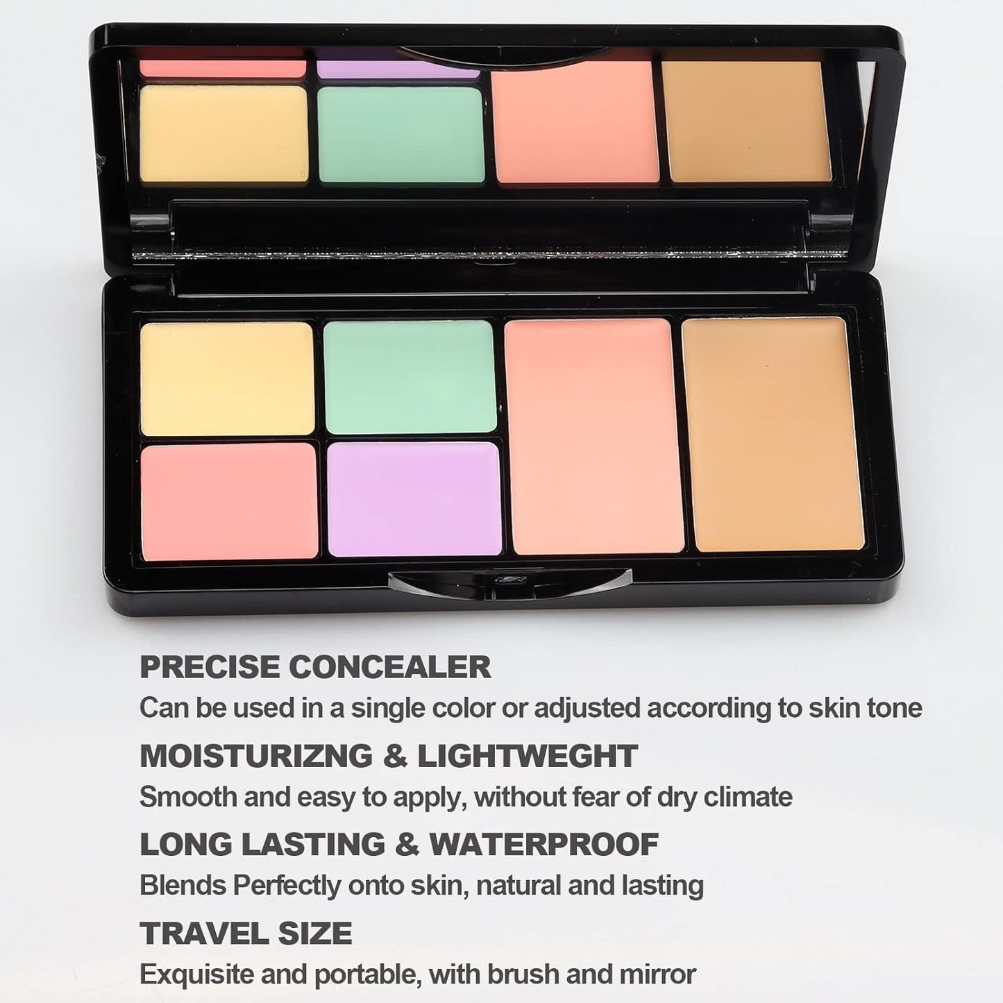 Concealer Contour Palette, Cosmetics Cream Contour and Highlighting Makeup Kit,6 In 1 Contouring Foundation Concealer Palette Conceals Dark Circles,Blemish, Waterproof Long-Lasting-Cruelty Free (#01)