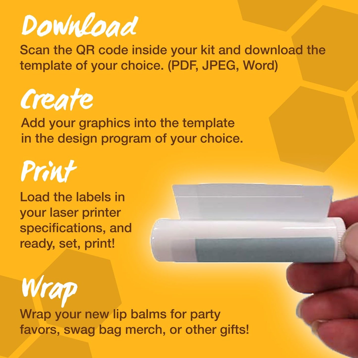 Nature's Bees DIY Lip Balm Kit, Natural Cherry Flavor, Includes 48 Blank Lip Balm Tubes with 60 Labels, Made with Beeswax, Cocoa Butter, Coconut Oil, and Aloe, 0.15 oz Each