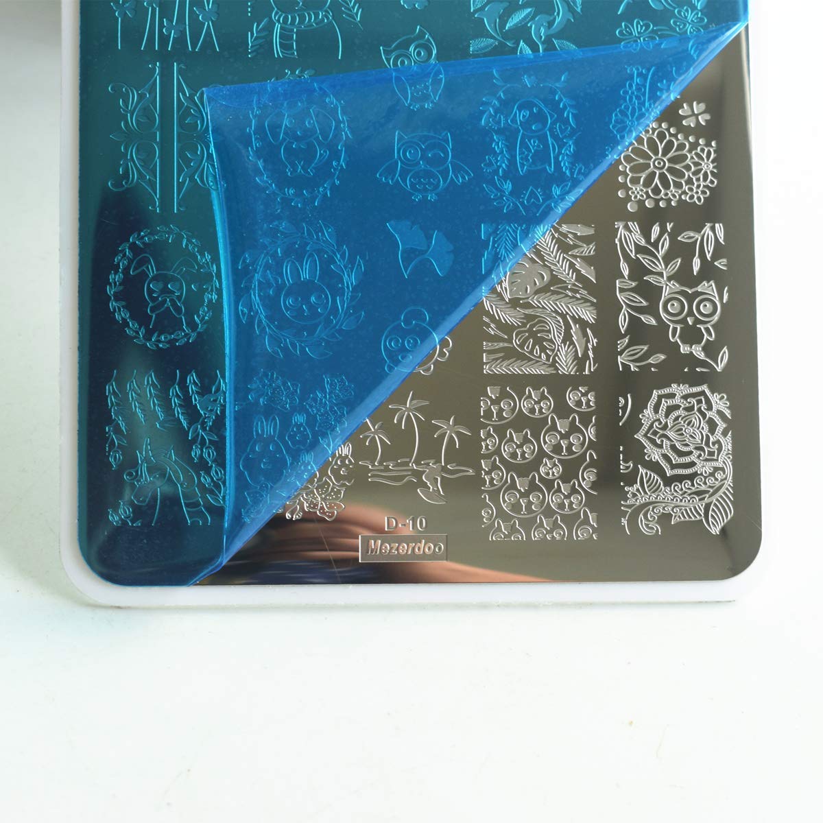 2pcs Mix Nail Art Stamp Template Dreamcatcher Feather Pendant Image Nail Stamping Plates Cute Animals Cartoon DIY Designs Manicure Stamper Plate Stencils