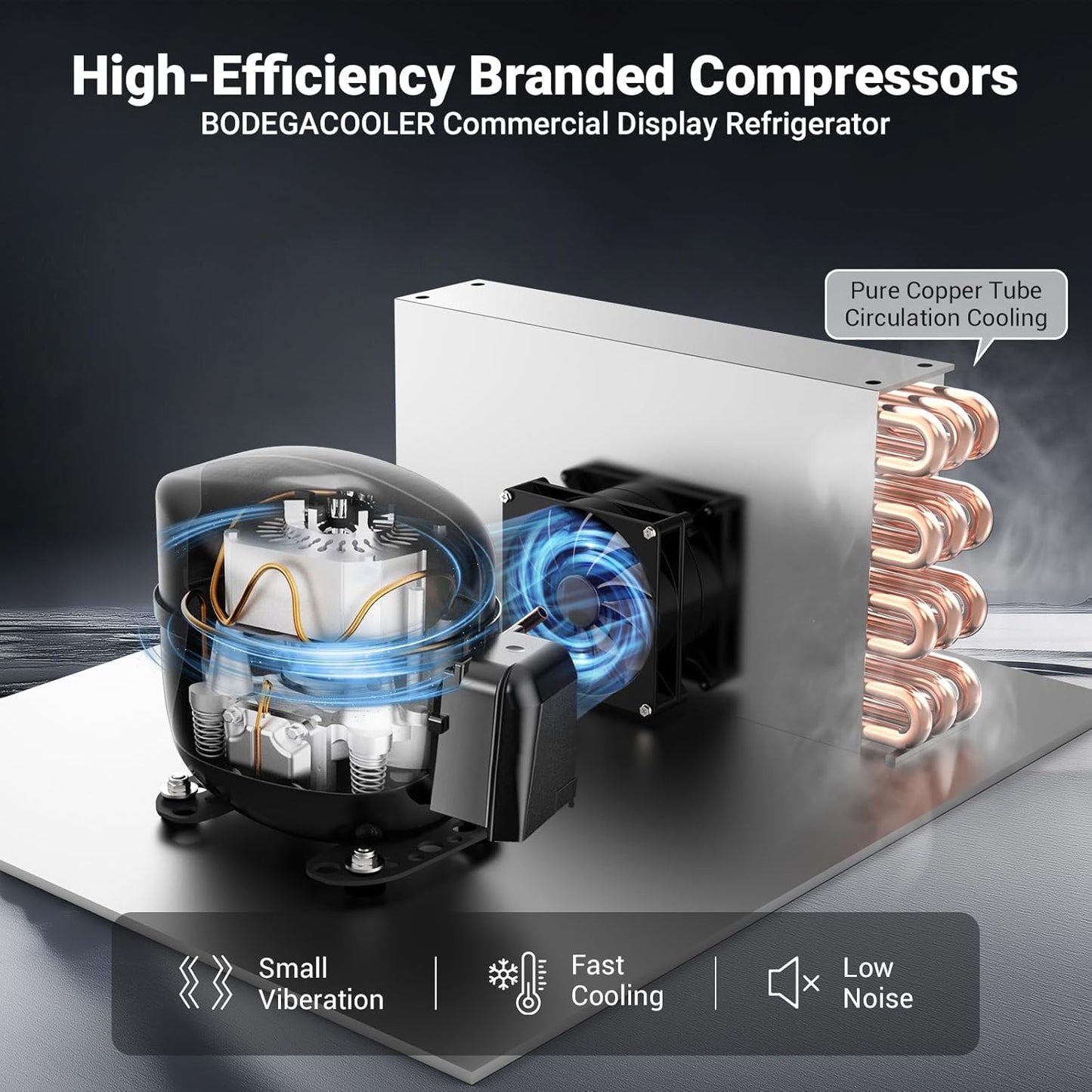 BODEGACOOLER Beverage Refrigerator and Cooler, 10.0 Cu. Ft Commercial Refrigerators For Man Cave, Display Refrigerator with Soft LED Light. 4 Shelves Merchandiser Refrigerators as Black Bar Cooler.