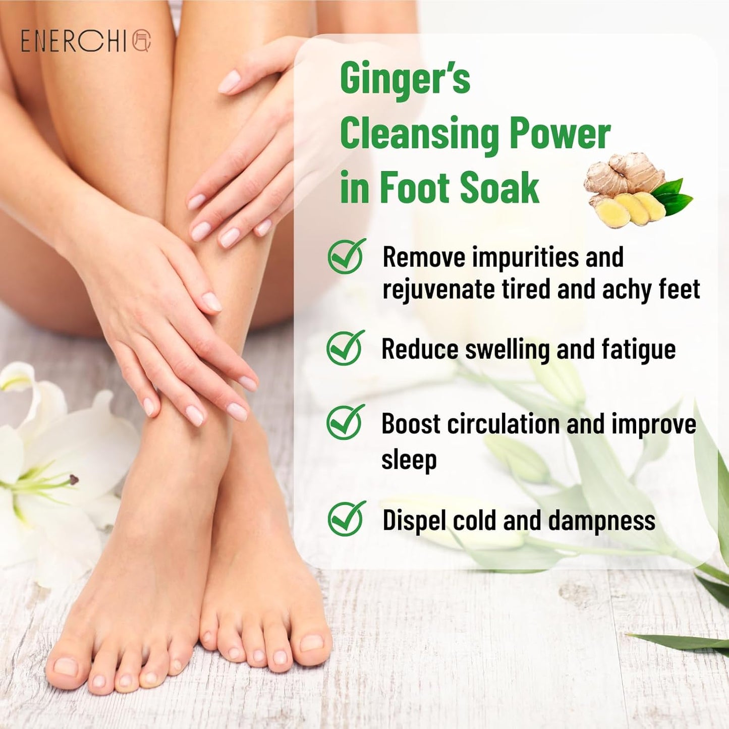 Ginger Lymphatic Drainage Herbal Foot Soak - Ginger Slim Shaping Anti-Swelling Foot Soaking Salts - Leg Slimming Foot Spa Chinese Herbal Medicine