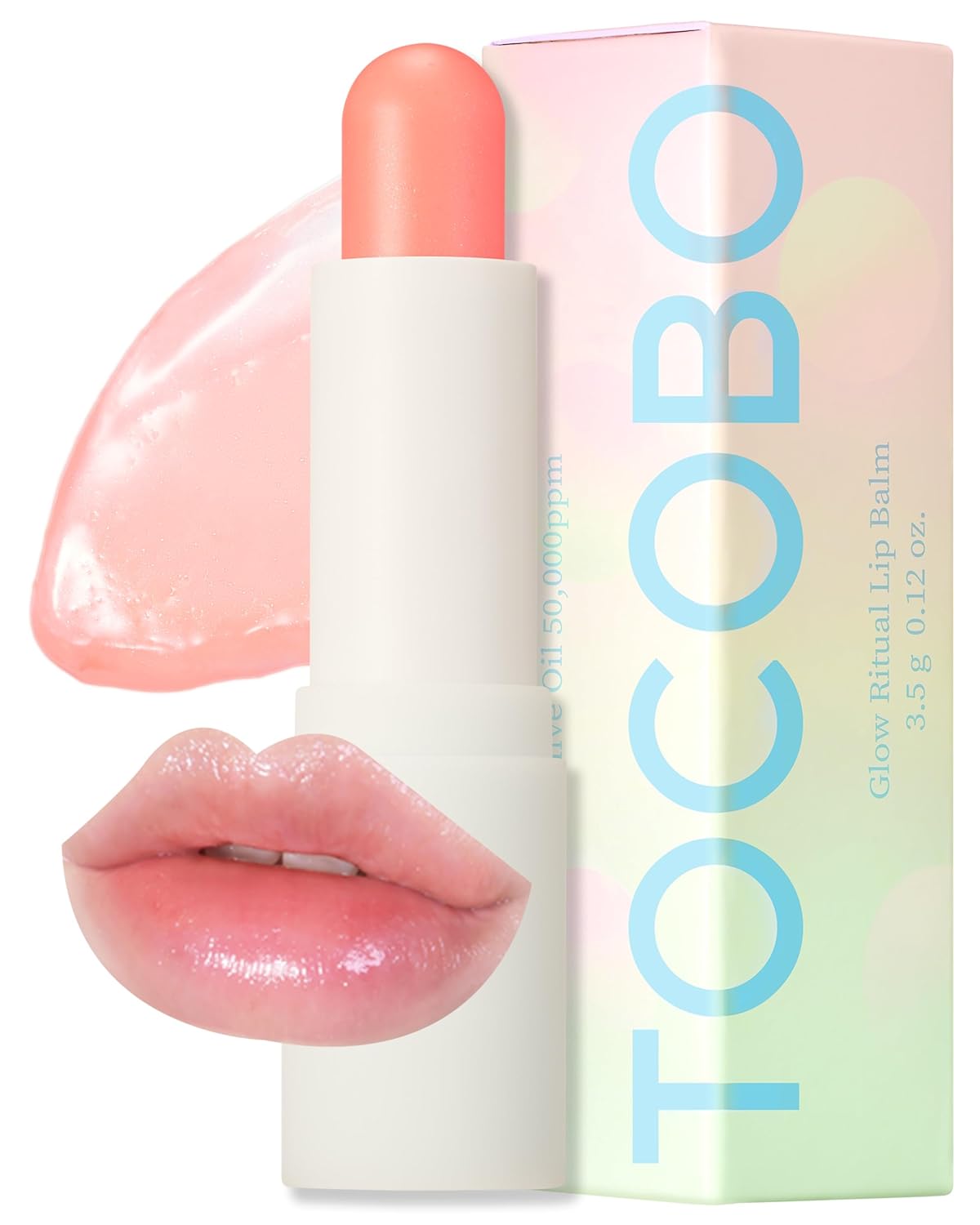 TOCOBO Glow Ritual Lip Balm 001 Coral Water 0.67 oz / 19g | Glow Moisturizing Vegan Lip Balm including High Nutrition & Transparent Coral Color