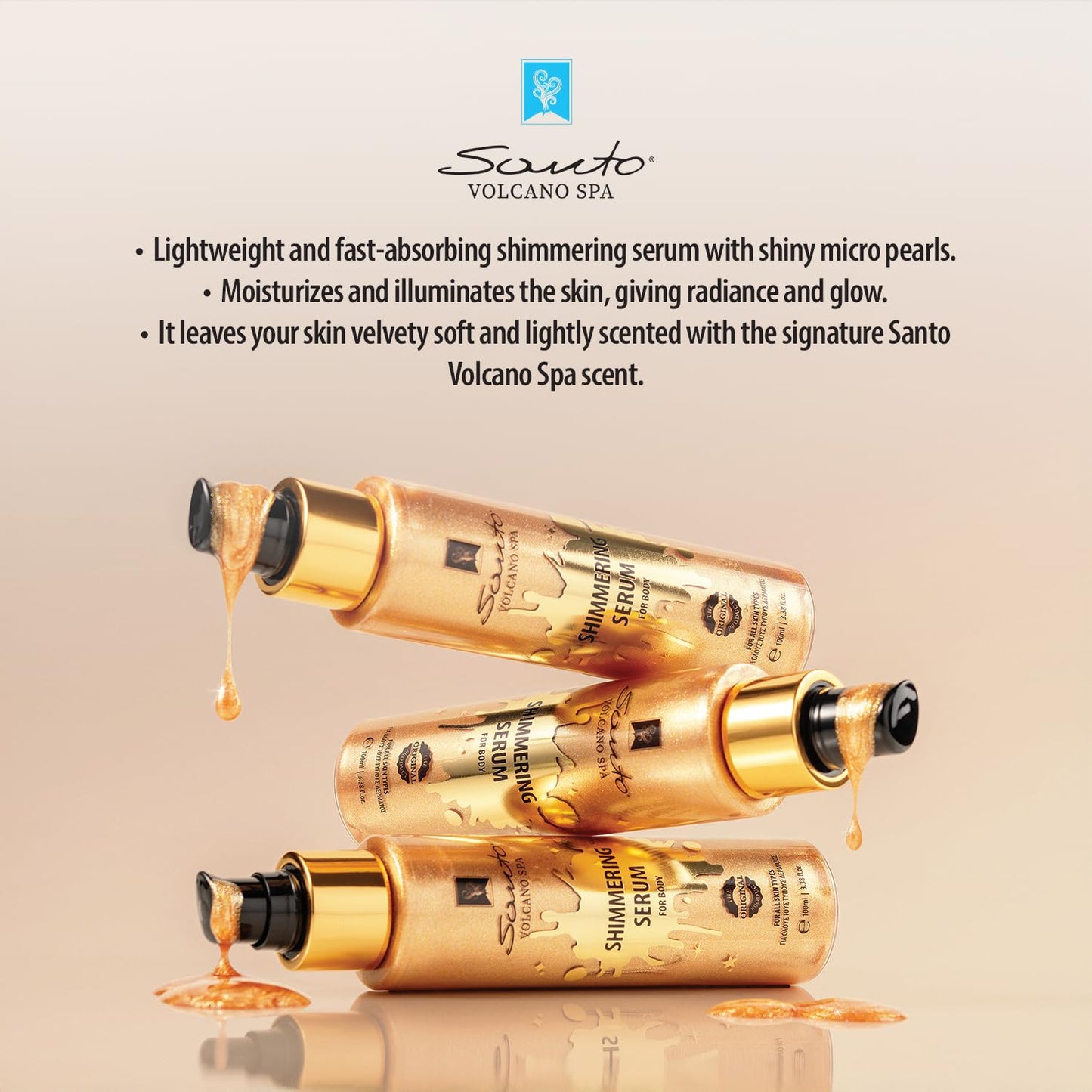 Olive Spa Body Shimmer Oil 100ml – Hydrating Glow Enhancer Glitter Body Oil with Micro Pearls – Fast Absorbing Shimmer for Moisturizing, Illuminating and Shine