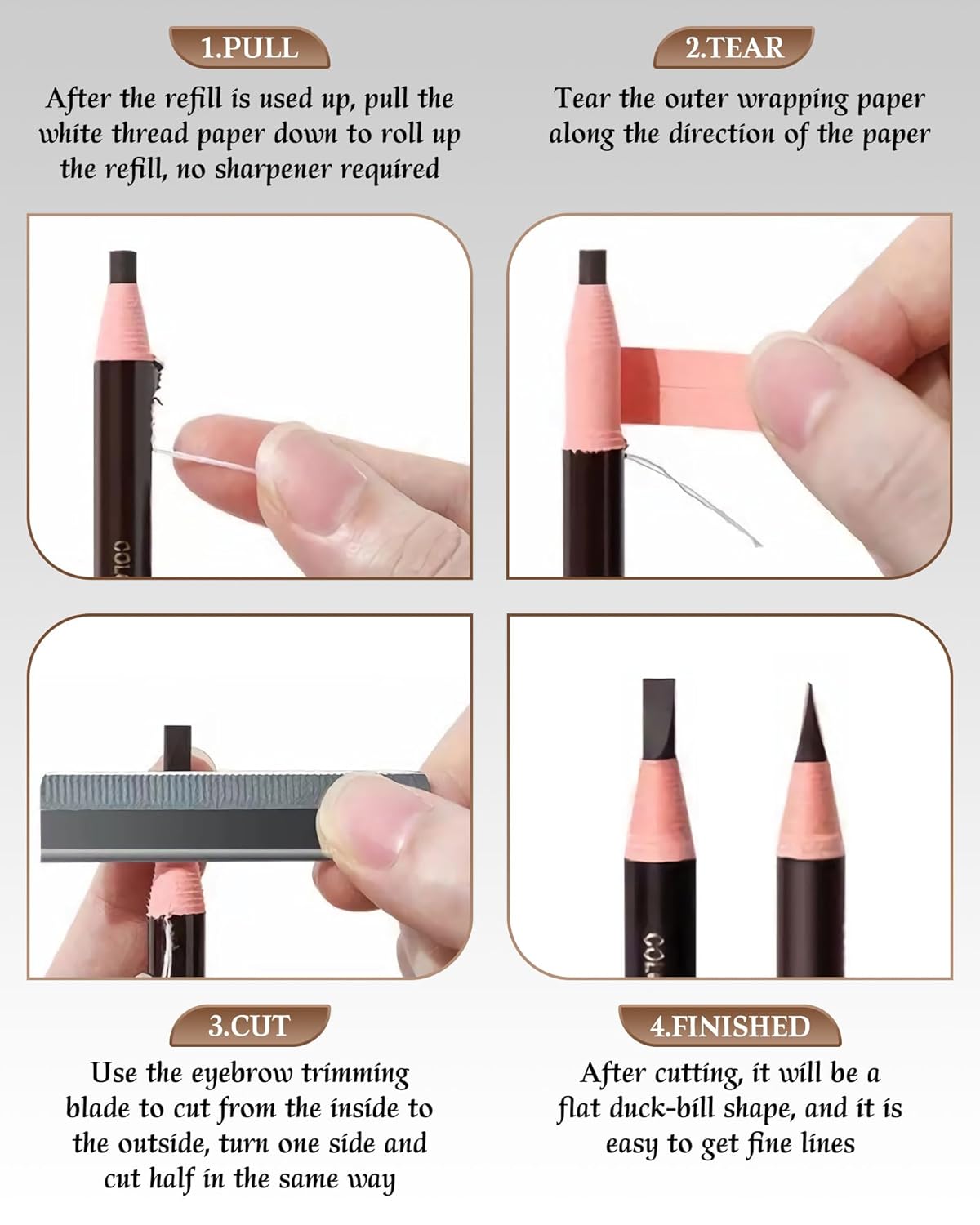 12 Piece Dark Brown Waterproof Eyebrow Pencils for Women w/Microblading Eyebrow Pencil & Brow Trimming Supplies Kit Permanent Eye Brow Liners Set For Salon-Quality Shaping & Filling Of Marks