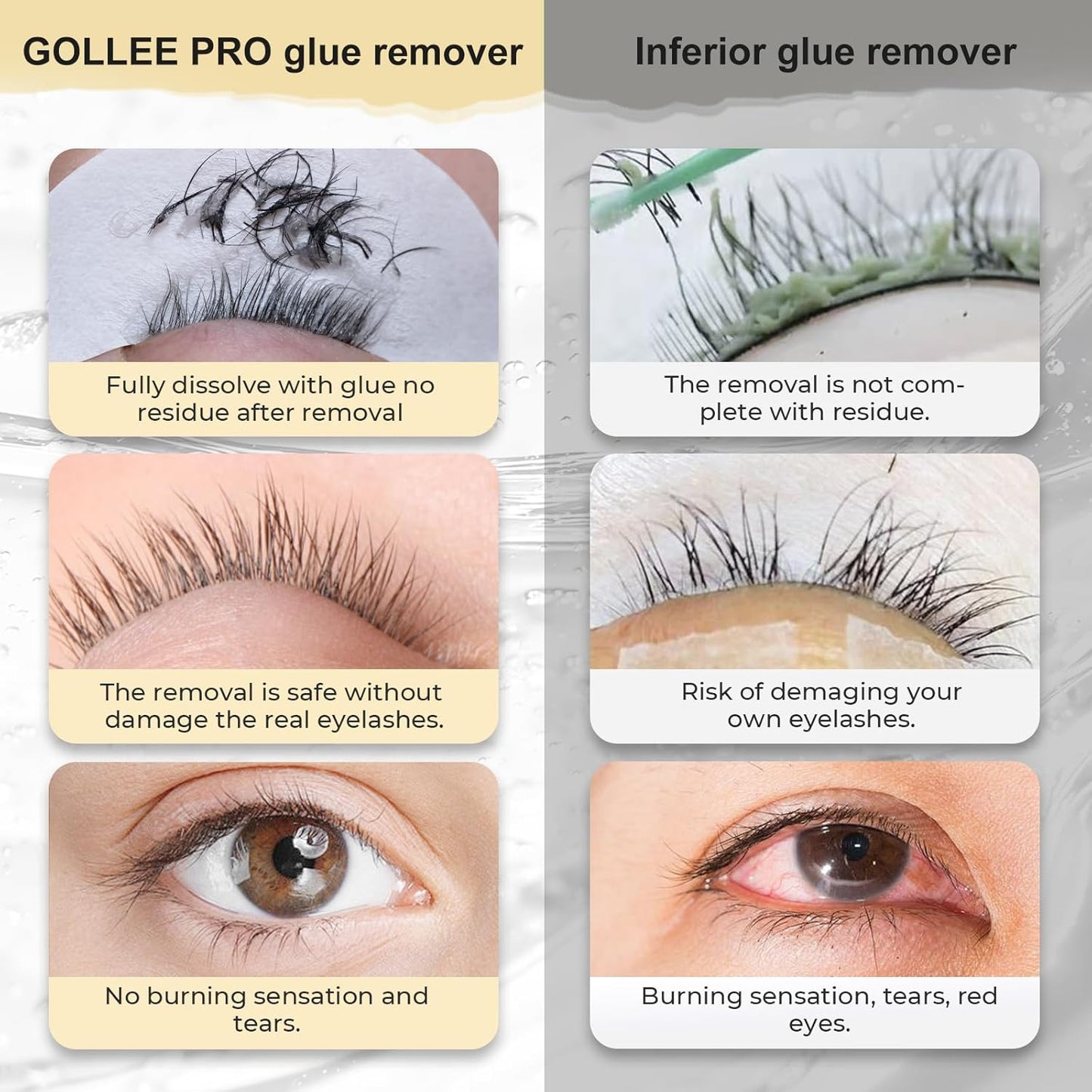 Eyelash Extension Remover - Fast Dissolve No Damage to Natural Lash - Professional Adhesive Remover Supplies