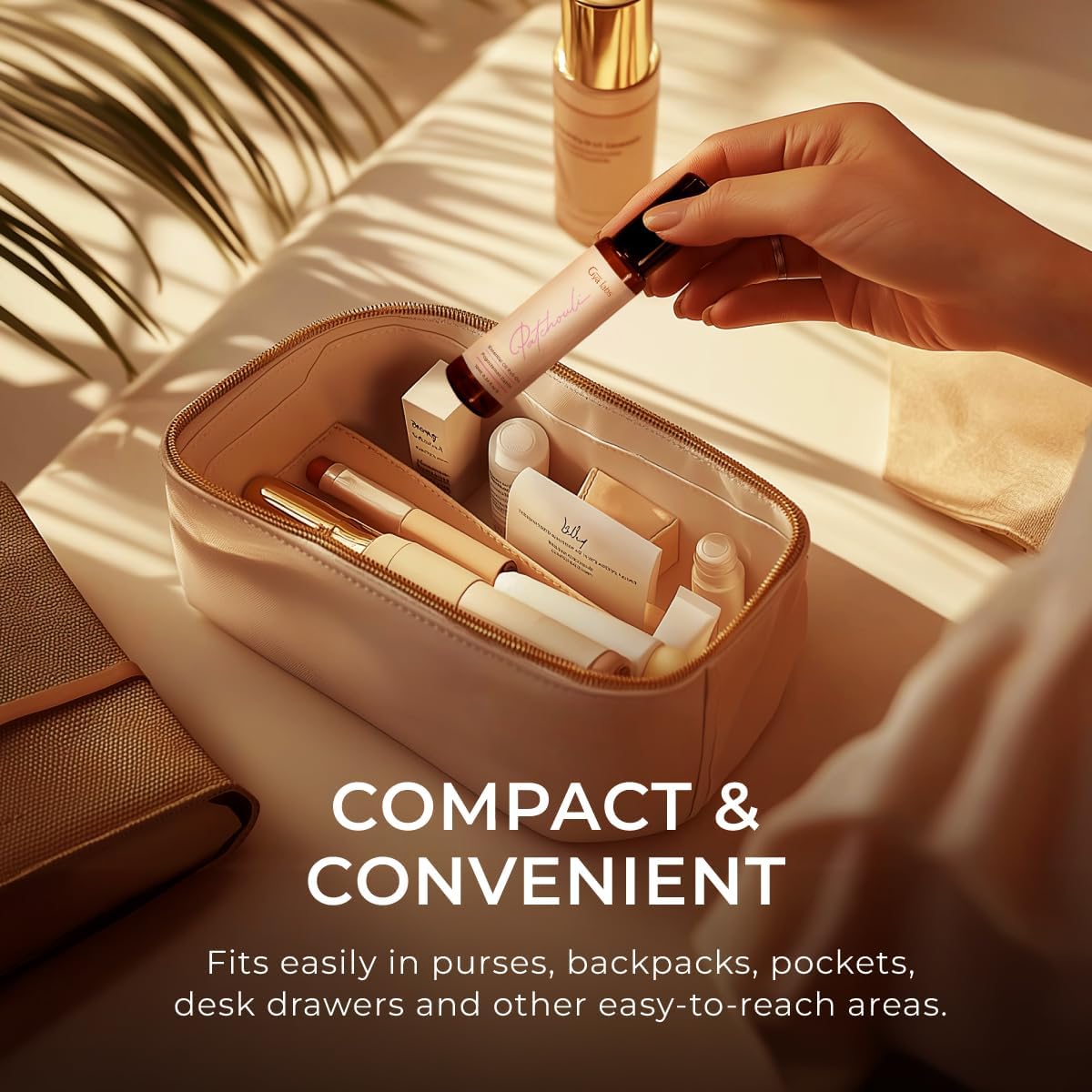 Gya Labs Patchouli Roll On, Luxurious Aroma for Confidence and Allure - Patchouli Essential Oil Roll On for Tranquillity and Inner Peace - 0.34 Fl Oz - Travel-Sized Convenience and Quick Absorption