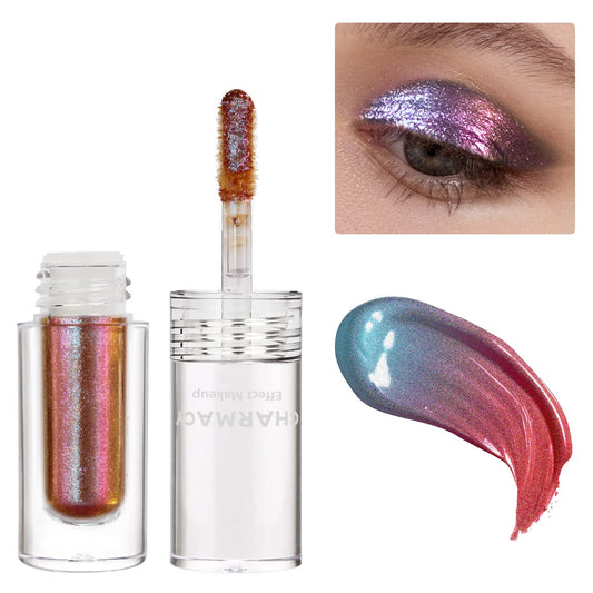 CHARMACY Liquid Duochrome Eyeshadow, Multi-Dimensional Eye Looks, Long Lasting Glitter Eye Shadow Sets Metallic Pigments, Quick Drying, Sparkling Shiny Eye Makeup for Beginners, 1.6g (#17) | alldaygood beauty