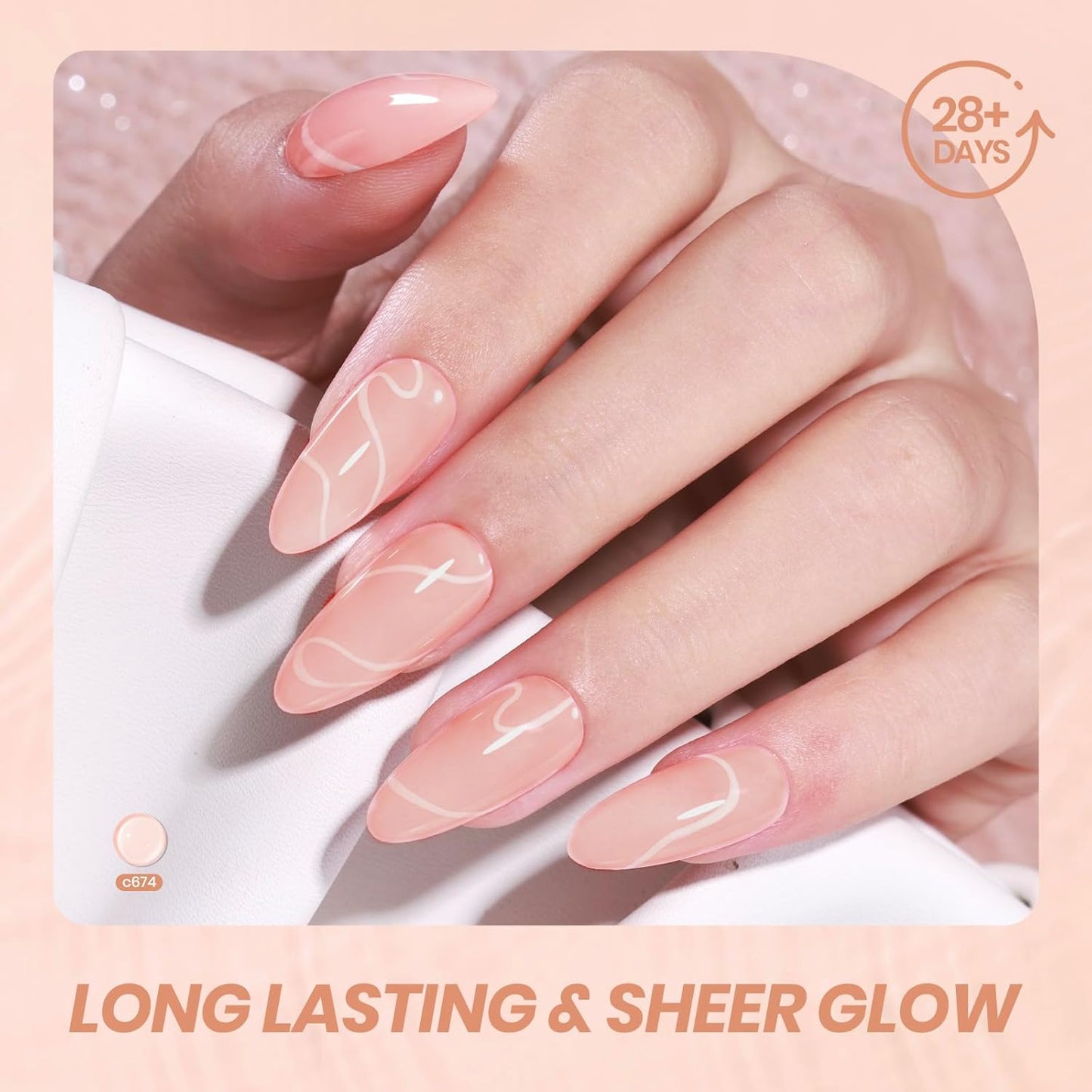 Beetles Nude Gel Nail Polish - 15ML Neutral Nude Pink Jelly Gel Polish Nail Concealer Sheer Translucence Effect Soak Off Uv LED Cashmere Nude French Nail Art Manicure Gift for Women