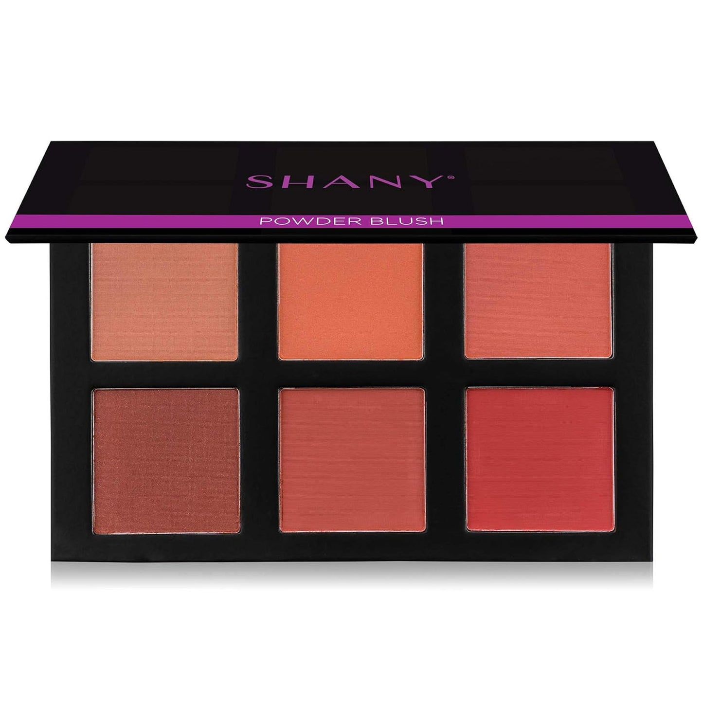 SHANY Shimmer & Matte Powder Blush Makeup Palette with Mirror - 6 Color Makeup Blush Palette - BLUSH