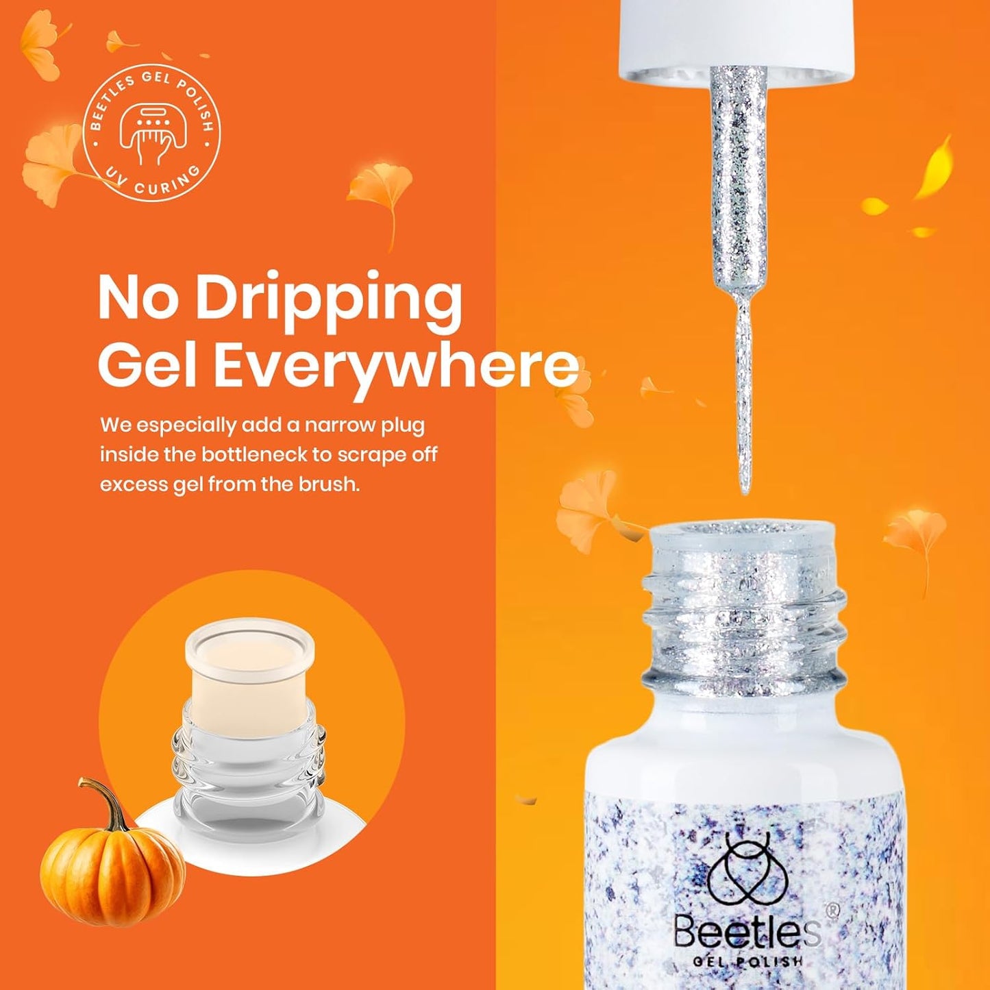 Beetles French Tip Gel Liner Nail Polish Set- 20 Colors Nail Art Polish Brown Glitter Pink Blue White Red Purple Swirl Gel Nails Polish Nails Art Painted Build in Thin Brush Manicure Gifts for Women