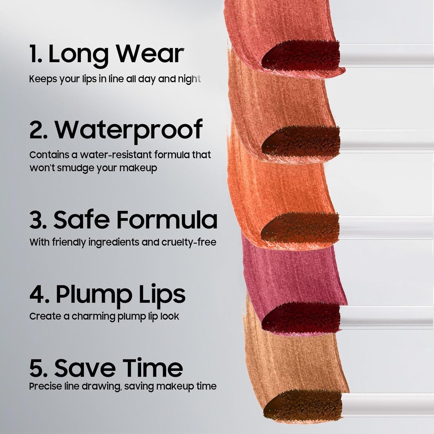 Lip Stain Peel Off - Lip Liner Long-wear & Waterproof Moisturizing Lip Stain with Matte Finish, Transfer-Proof, Non-Stick Cup Lip Tint Stay On All Day (Nude)