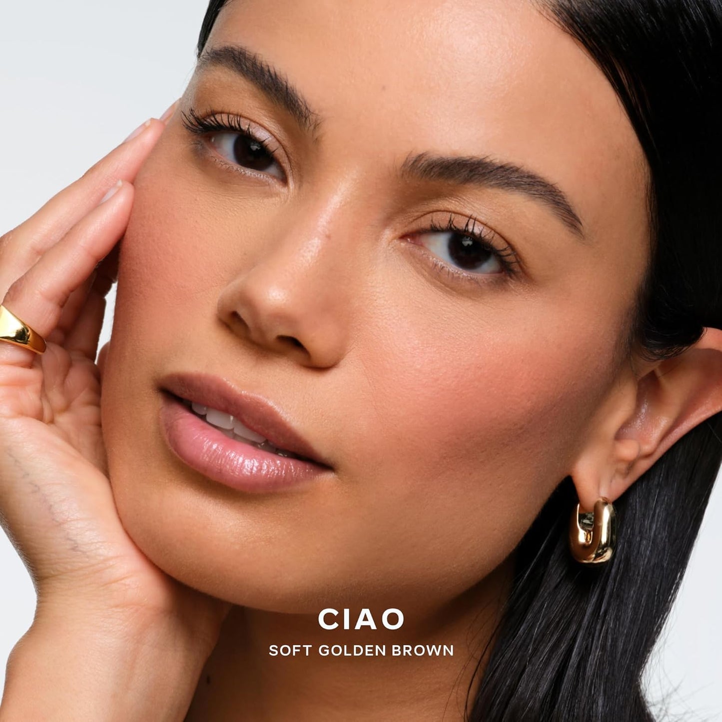 Saie SuperSuede Baked Blush - Talc-Free Powder Blush for All Day Wear - Enriched with Plant-Derived Squalane + Glycerin to Help Moisturize Dry Skin - Ciao (0.1 Ounce)