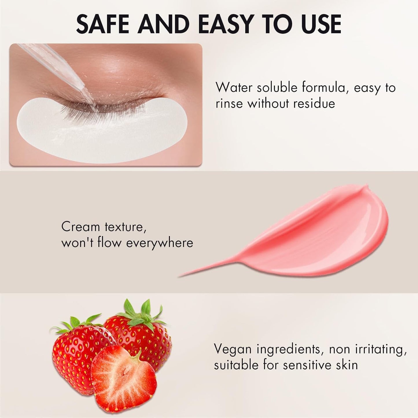 Lash Remover for Lash Extensions 10g No Burn Cream Remover Professional Eyelash Extensions Lash Tech Salon Supplies