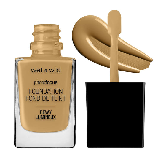wet n wild Photo Focus Dewy Liquid Foundation Makeup, Caramel | alldaygood beauty